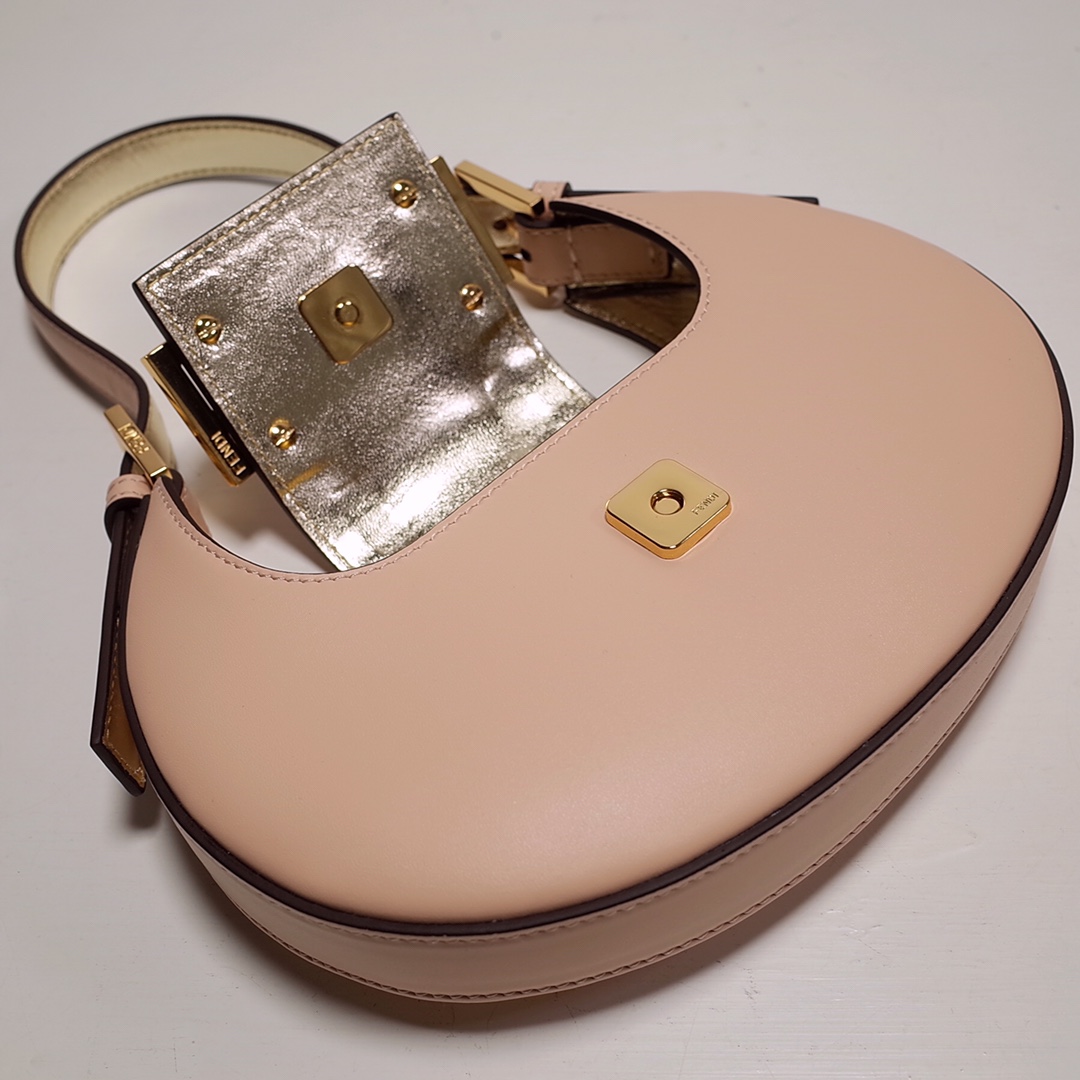 Fendi Cookie Pink Leather Mini Handbag（22-17.5-4.5cm） - PerfectKickZ