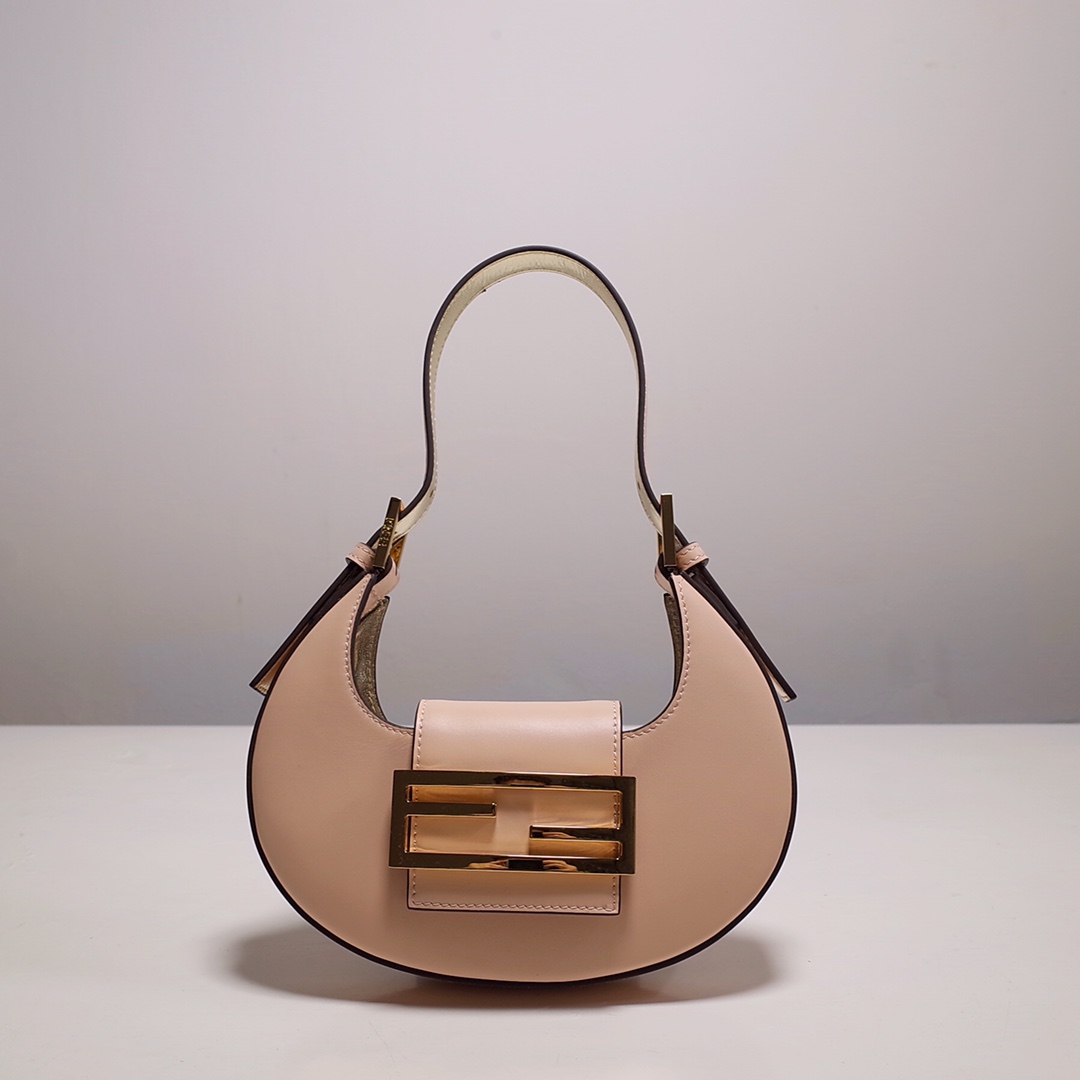 Fendi Cookie Pink Leather Mini Handbag（22-17.5-4.5cm） - PerfectKickZ