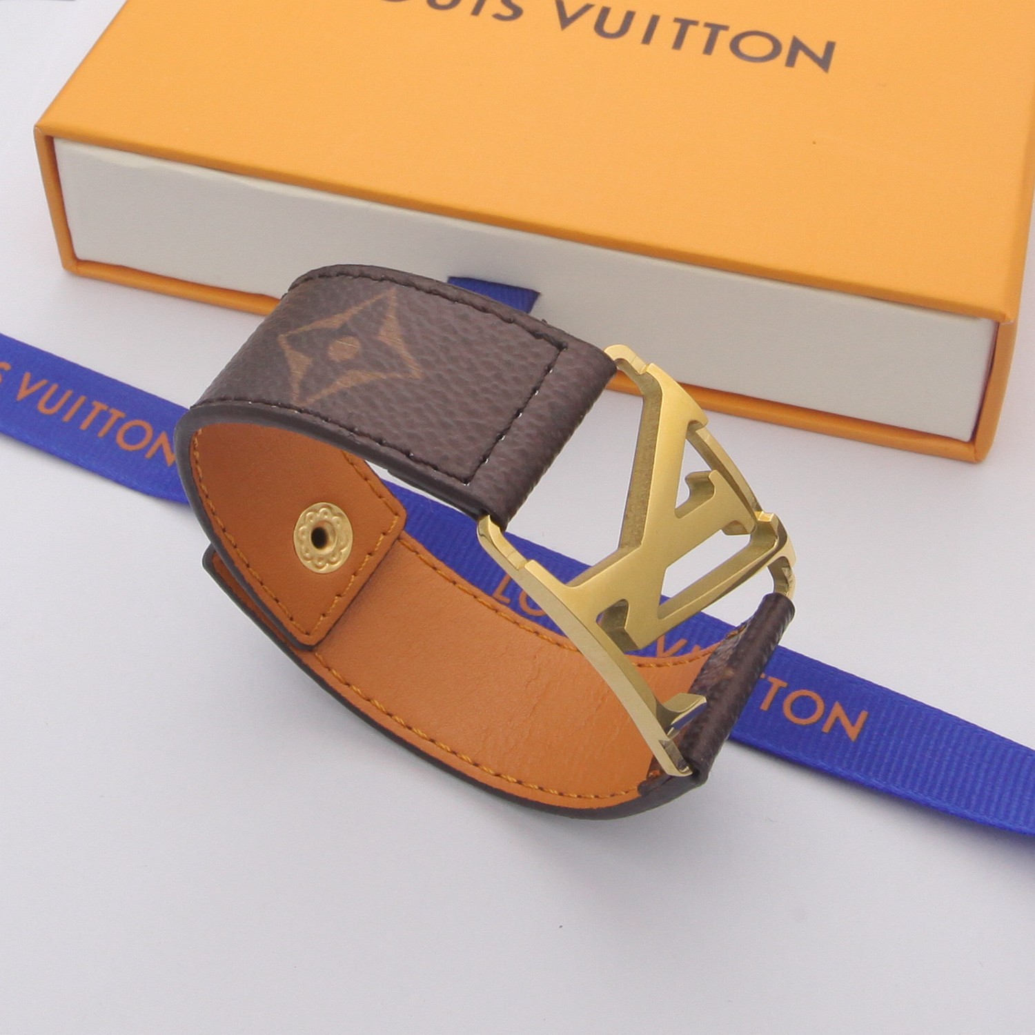 Louis Vuitton Monogram Leather Bracelet - PerfectKickZ