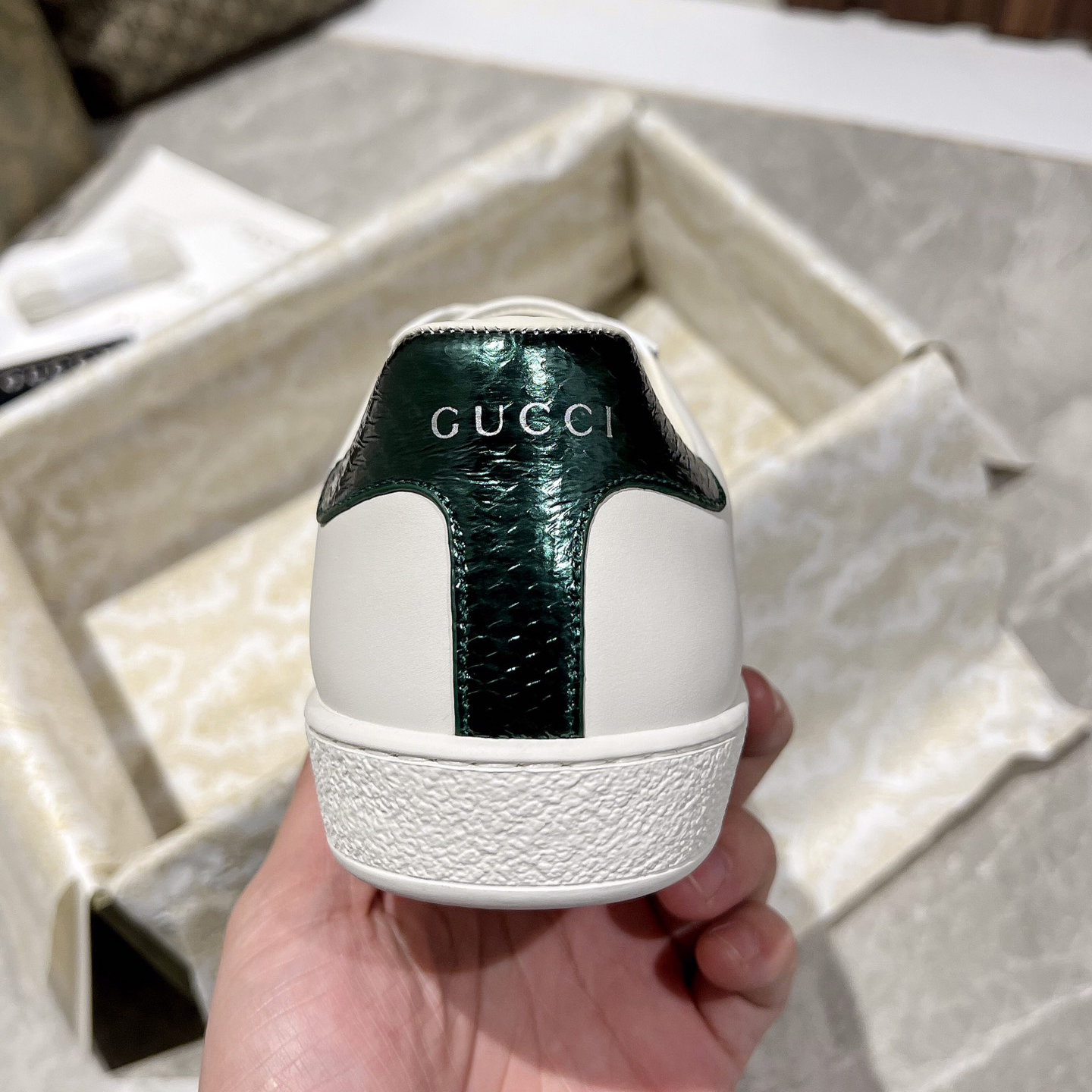 Gucci Snake Logo  Basket Sneaker - PerfectKickZ