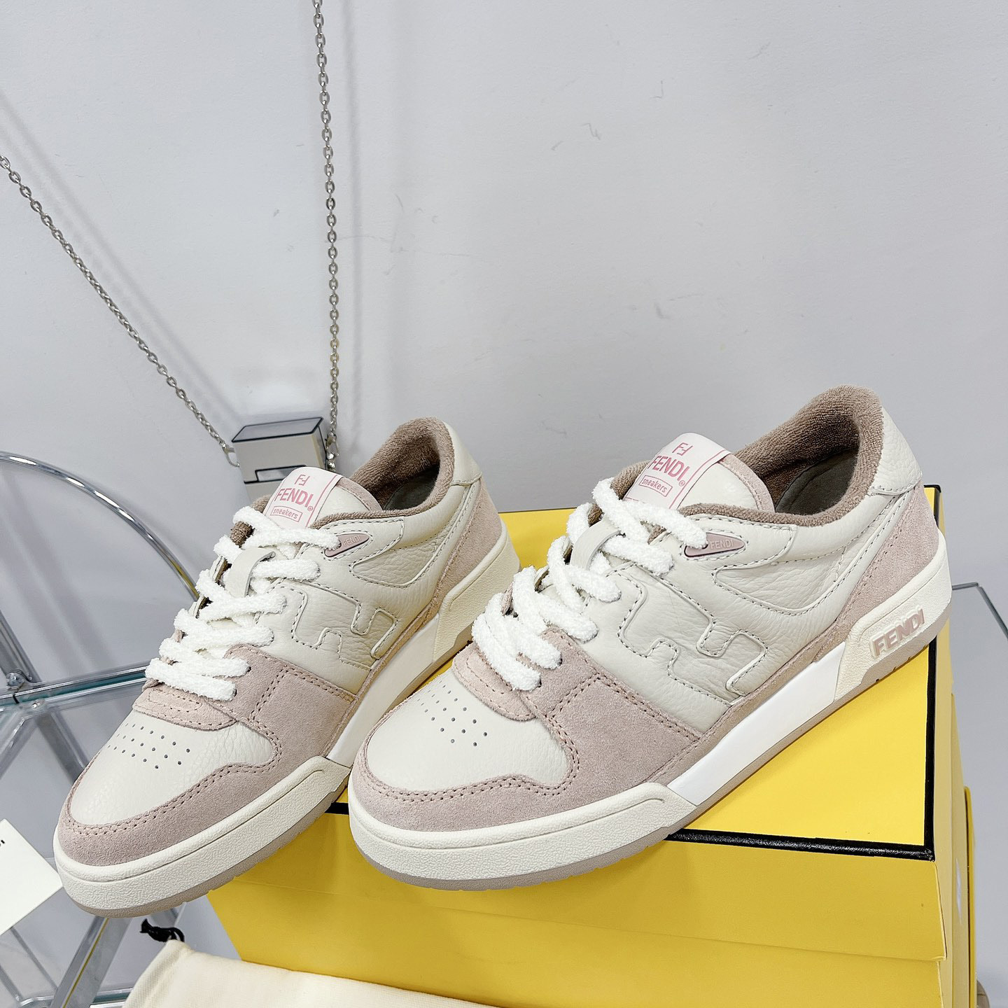 Fendi Match Pink Suede Low Tops Sneaker - PerfectKickZ