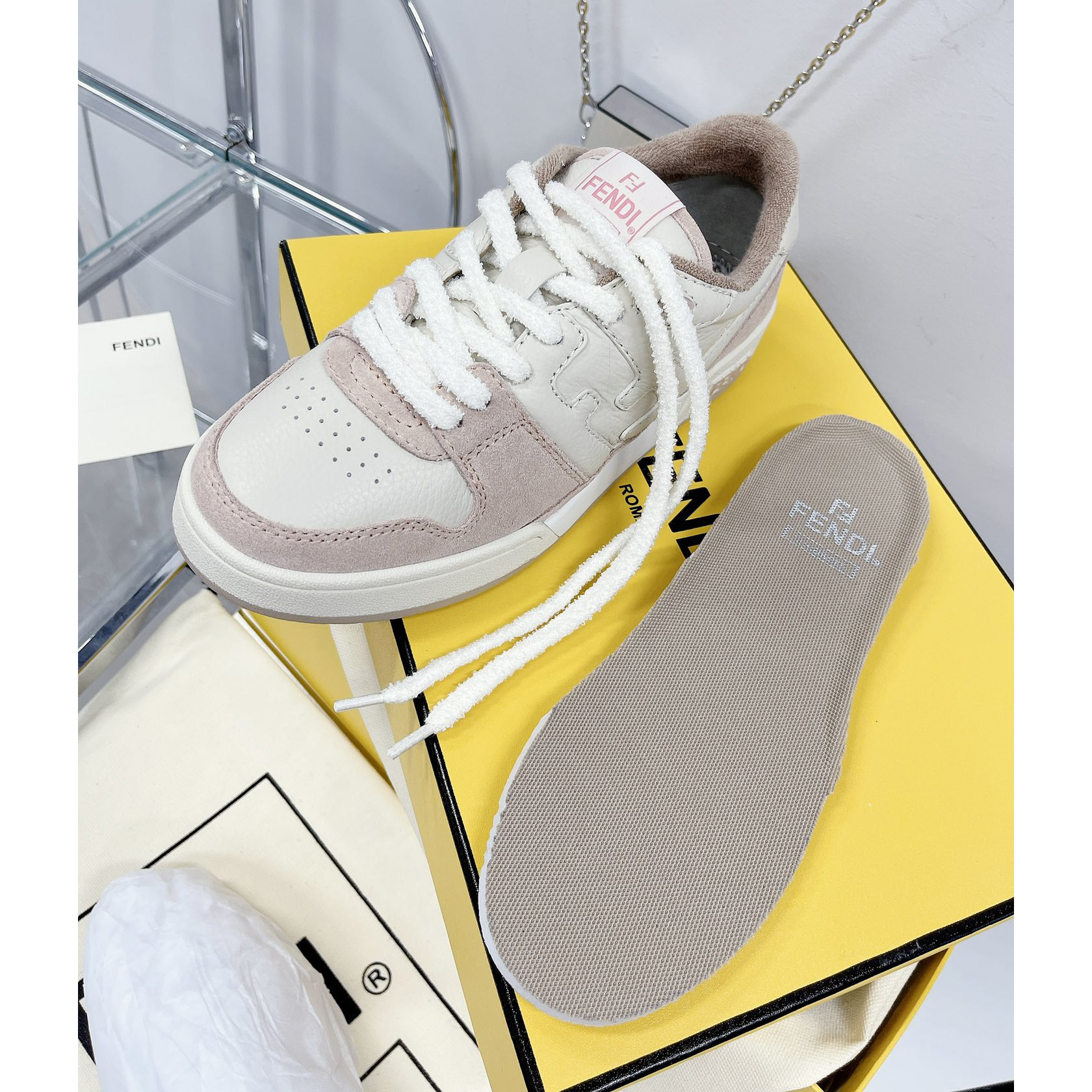 Fendi Match Pink Suede Low Tops Sneaker - PerfectKickZ
