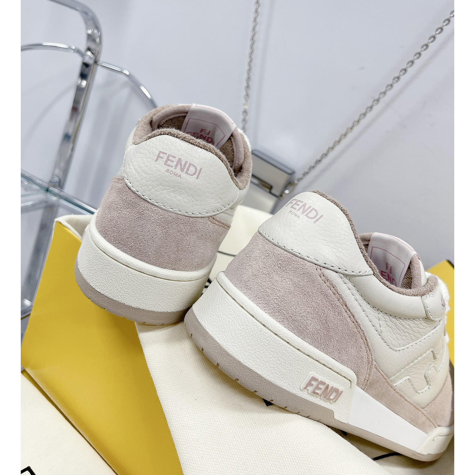 Fendi Match Pink Suede Low Tops Sneaker - PerfectKickZ