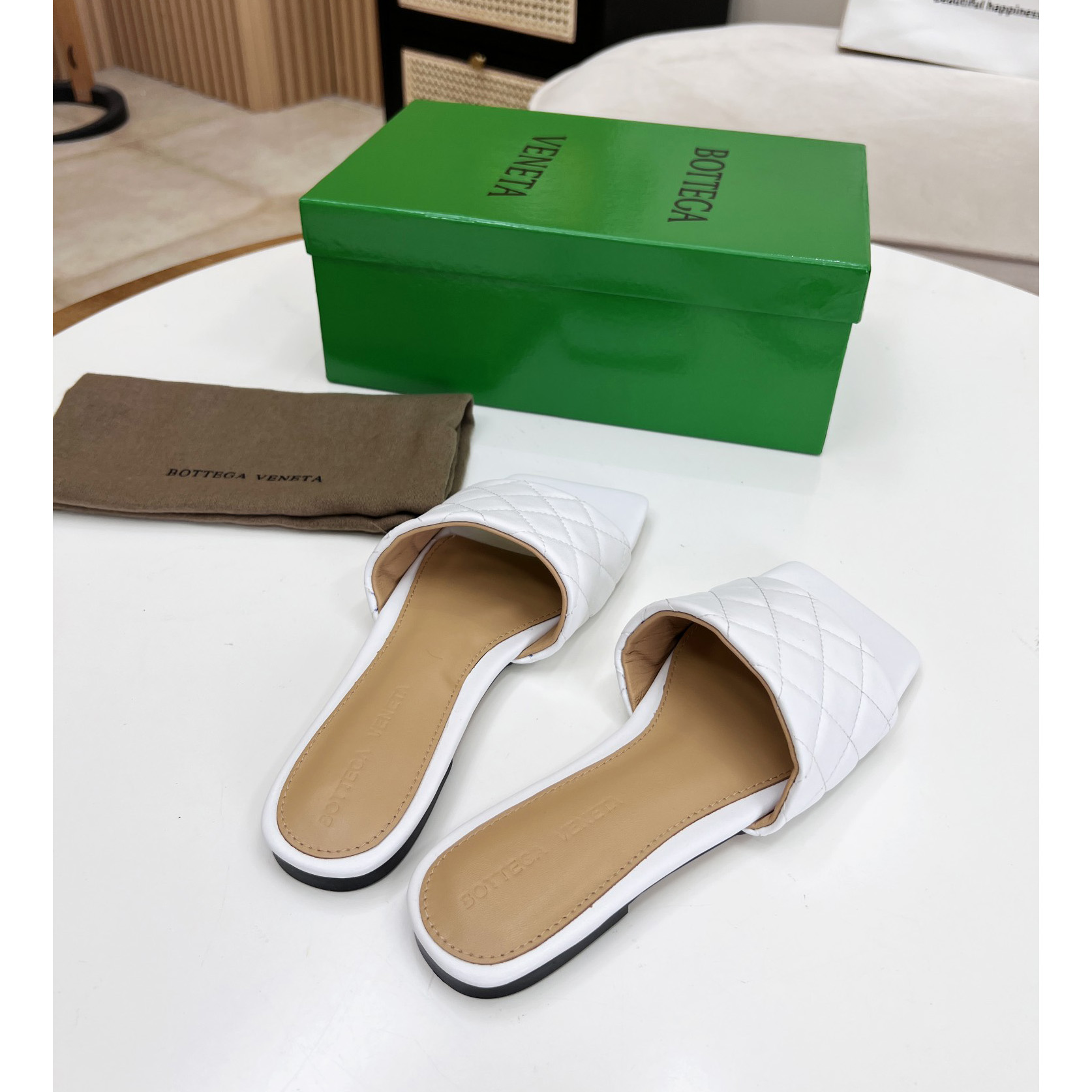 Bottega Veneta Padded Leather Sandals - PerfectKickZ