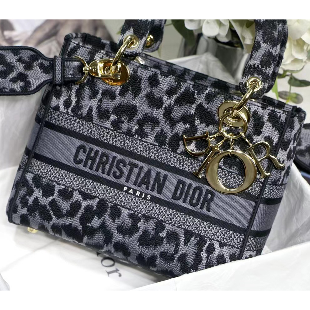 Dior Leopard Print Lady Bag（24-20-11CM） - PerfectKickZ