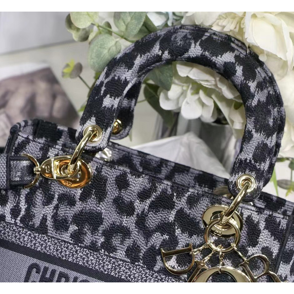 Dior Leopard Print Lady Bag（24-20-11CM） - PerfectKickZ
