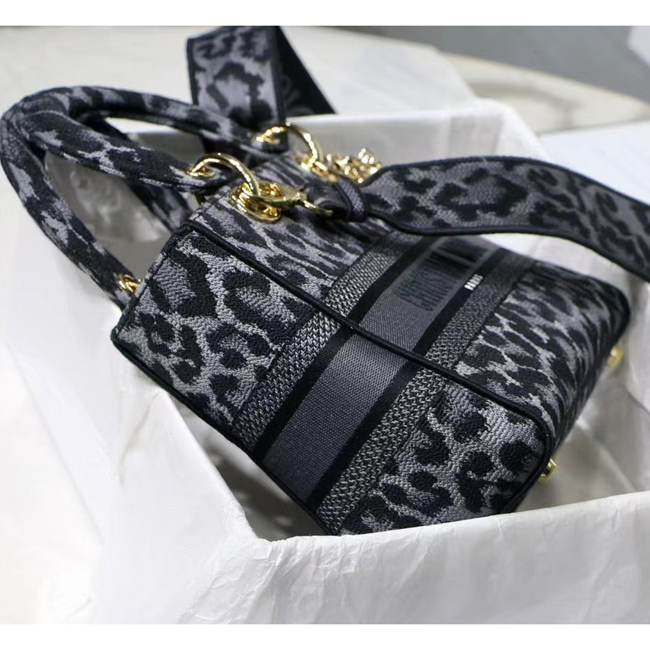 Dior Leopard Print Lady Bag（24-20-11CM） - PerfectKickZ