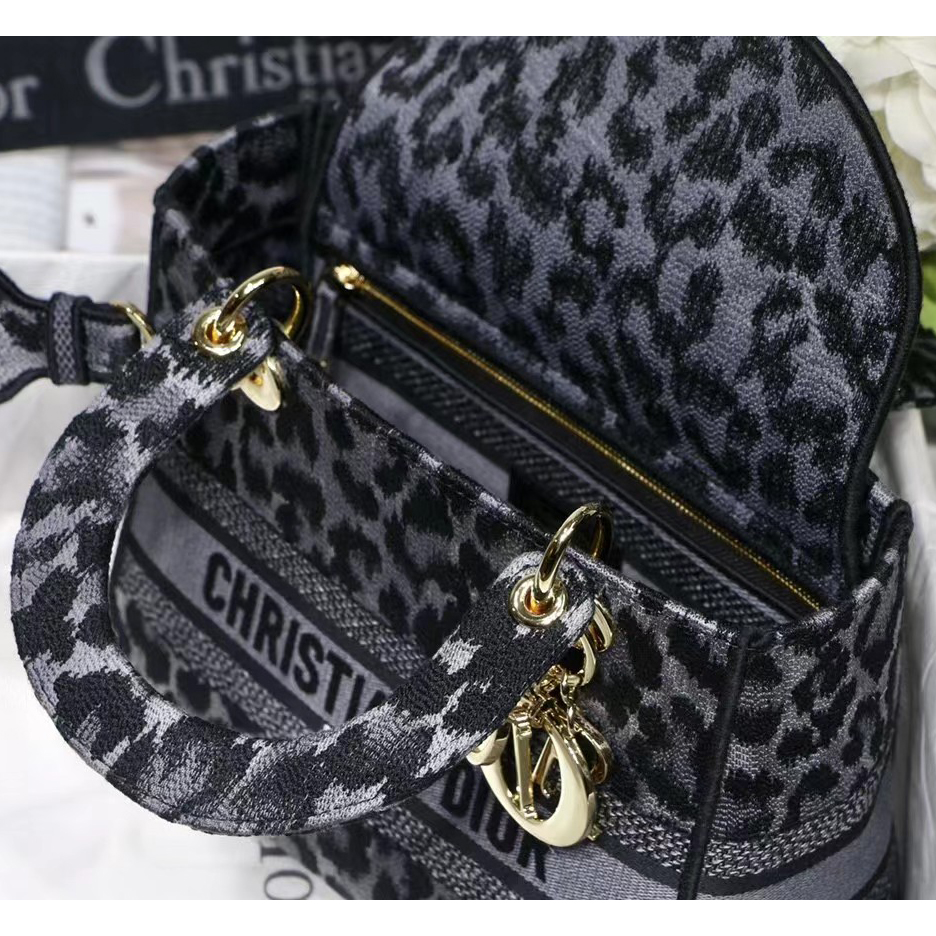 Dior Leopard Print Lady Bag（24-20-11CM） - PerfectKickZ