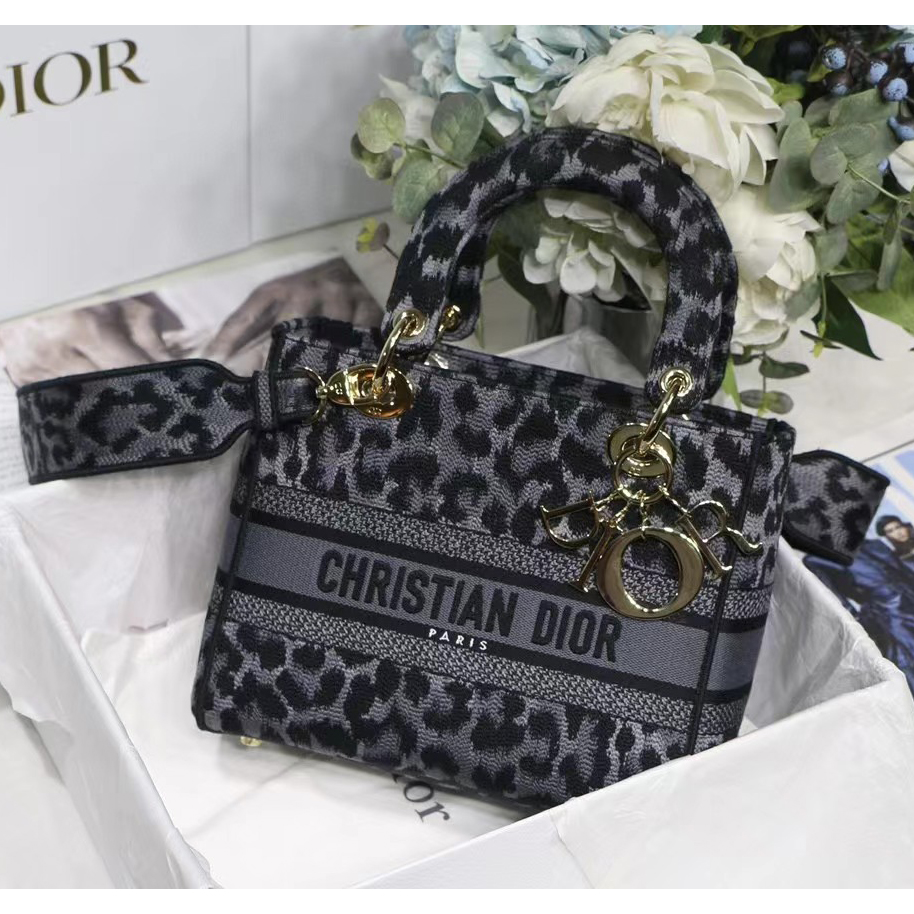 Dior Leopard Print Lady Bag（24-20-11CM） - PerfectKickZ