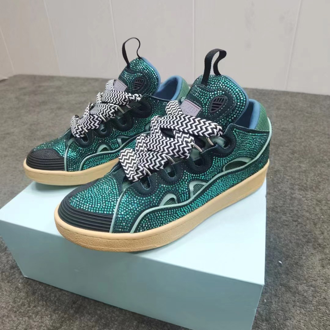 Lanvin Curb Lace-Up Sneakers - PerfectKickZ