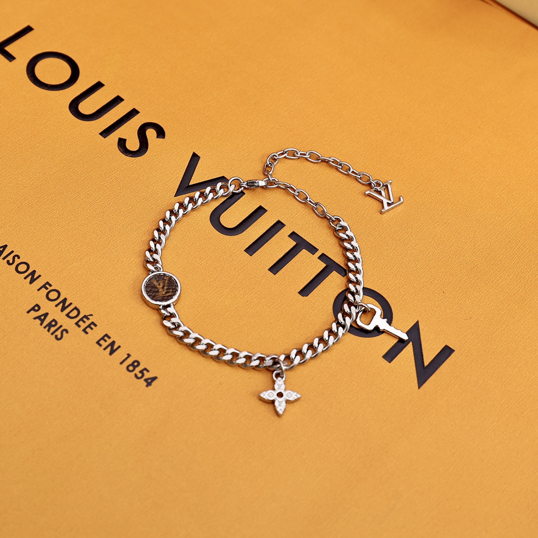 Louis Vuitton Monogram Lock Bracelet - PerfectKickZ