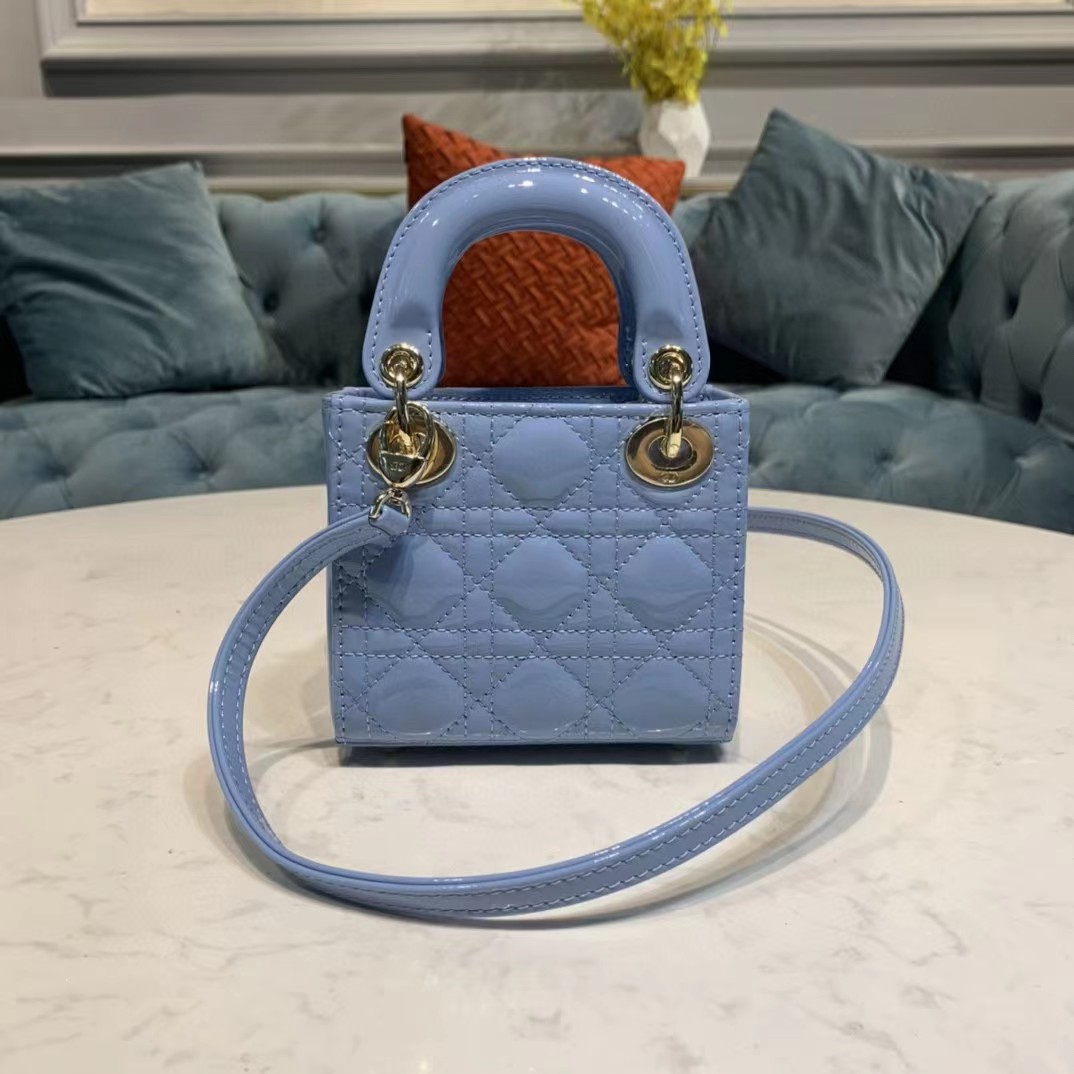 Dior Lady Bag  Cannage Calfskin（12-10-5CM） - PerfectKickZ