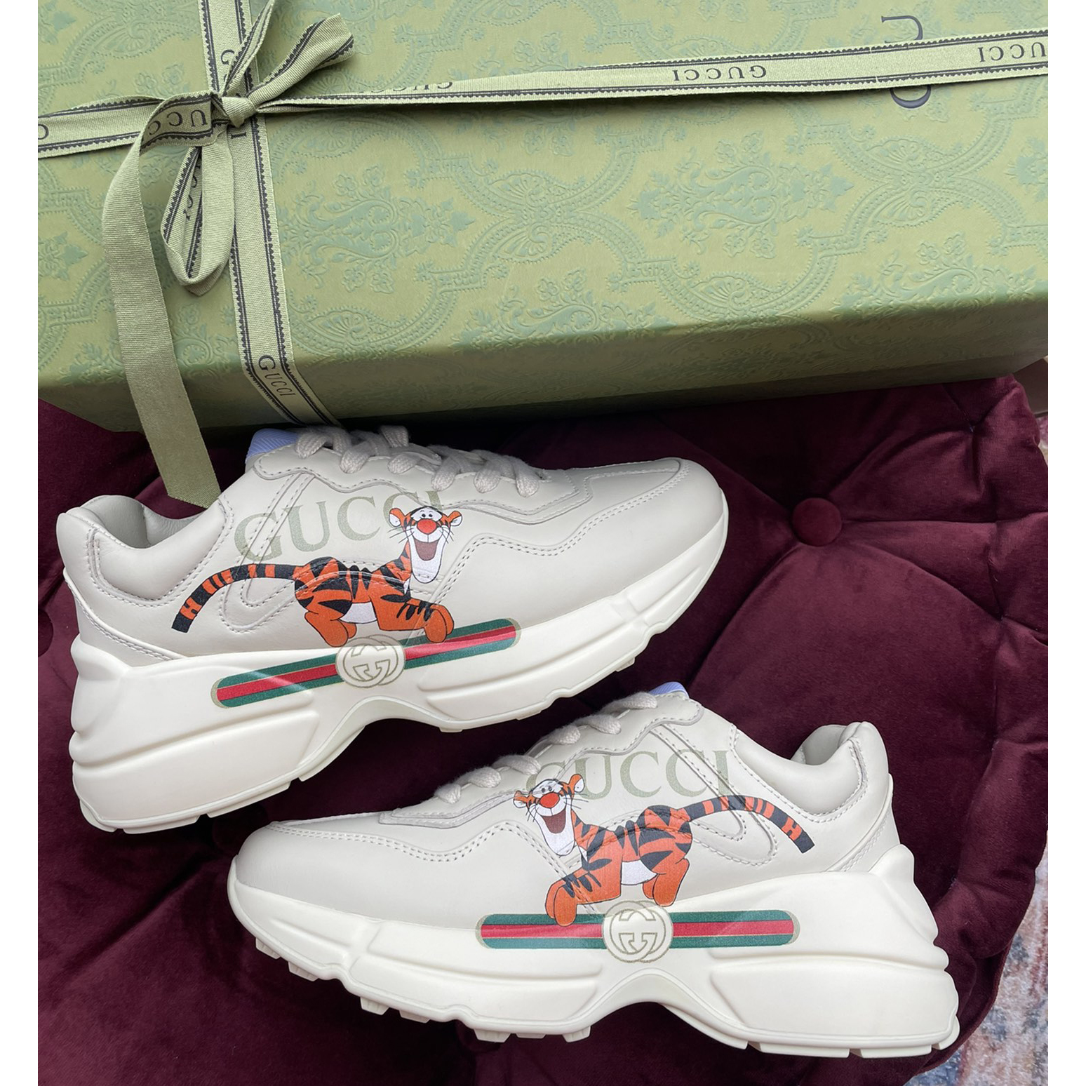 Gucci Men's Rhyton Sneaker In White - PerfectKickZ