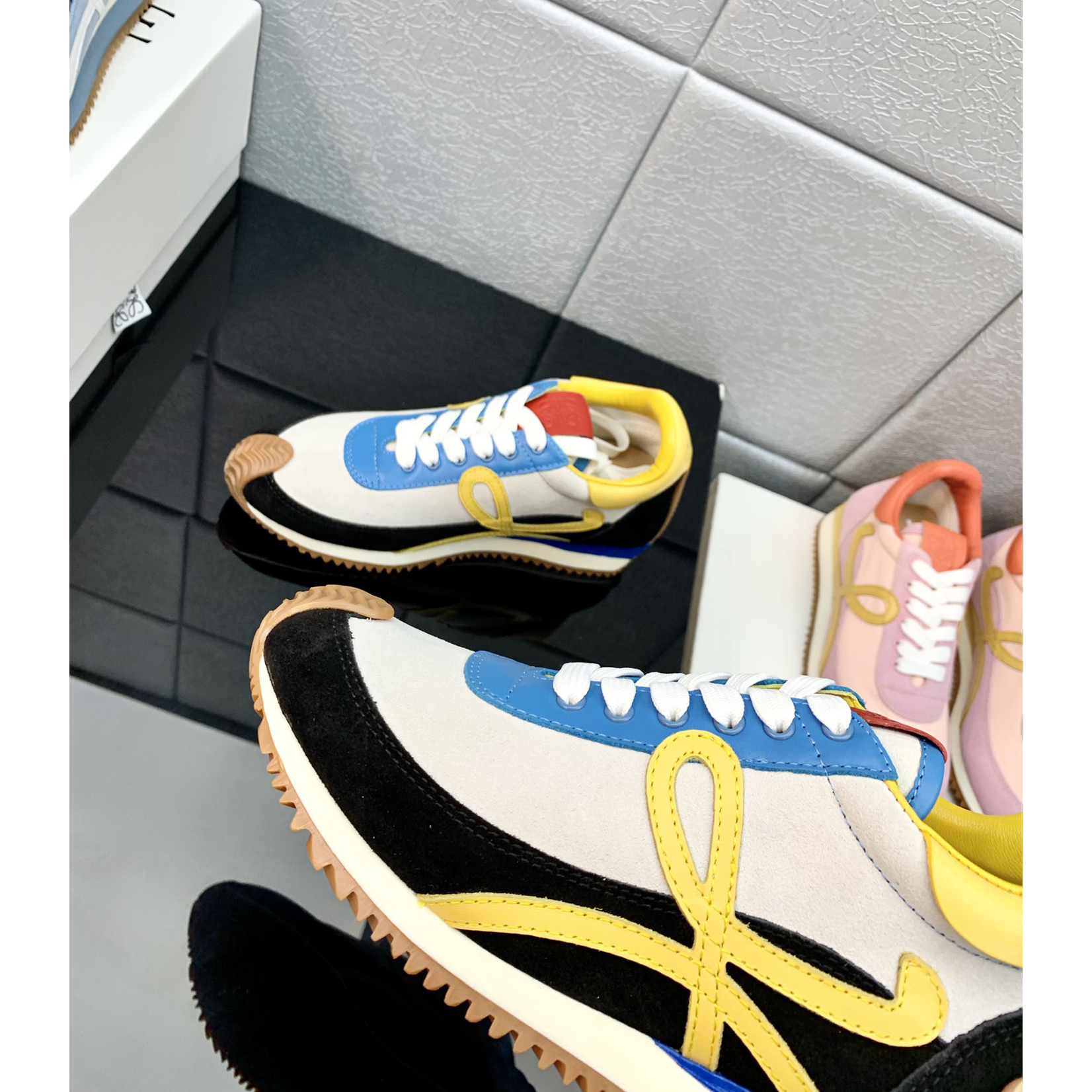 Loewe Flow Runner In Technical Mesh And Suede - PerfectKickZ