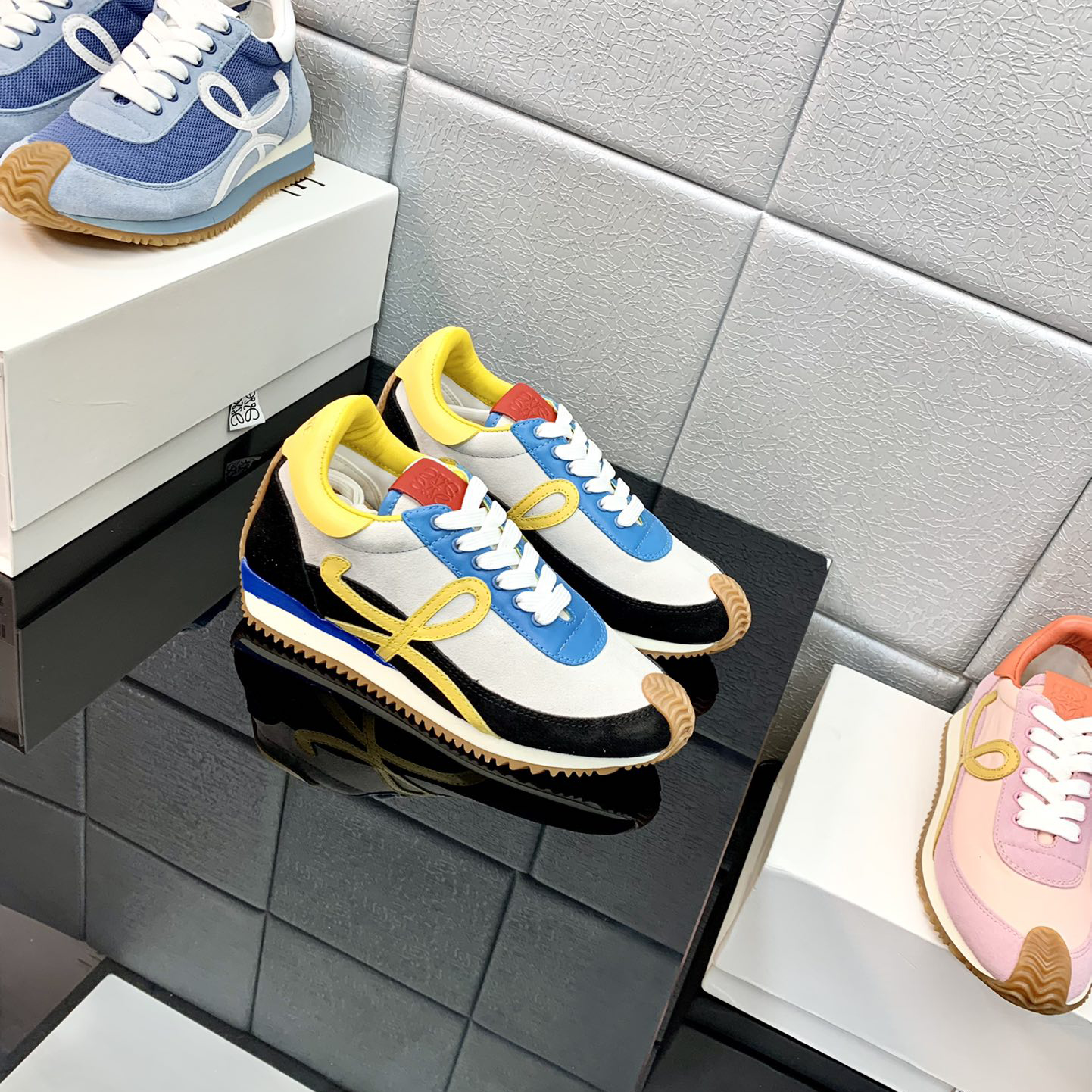 Loewe Flow Runner In Technical Mesh And Suede - PerfectKickZ