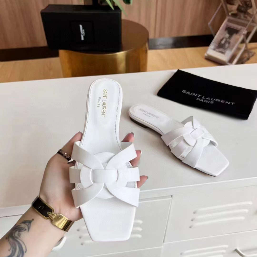 Saint Laurent Tribute Intertwing-Strap Sandals - PerfectKickZ