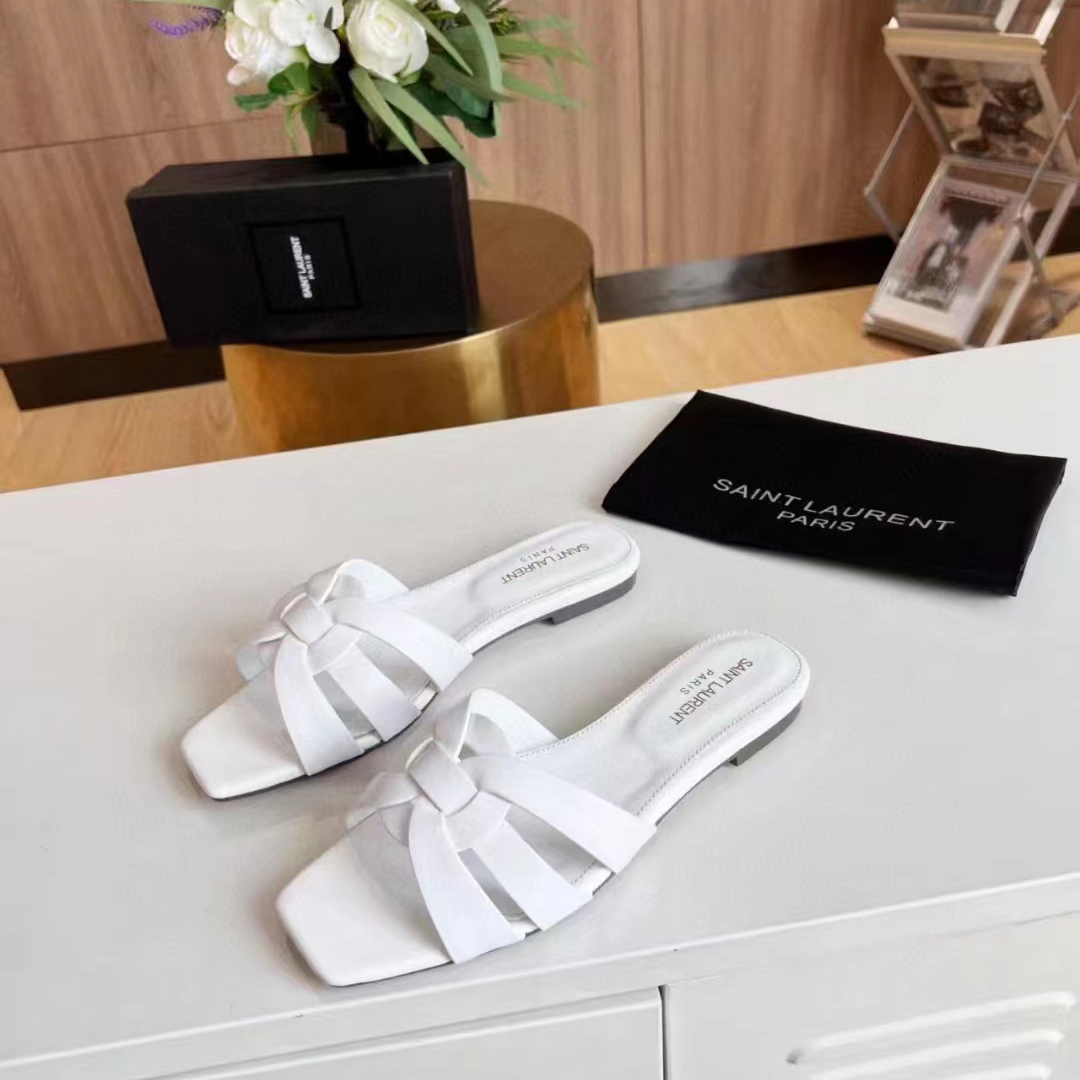 Saint Laurent Tribute Intertwing-Strap Sandals - PerfectKickZ