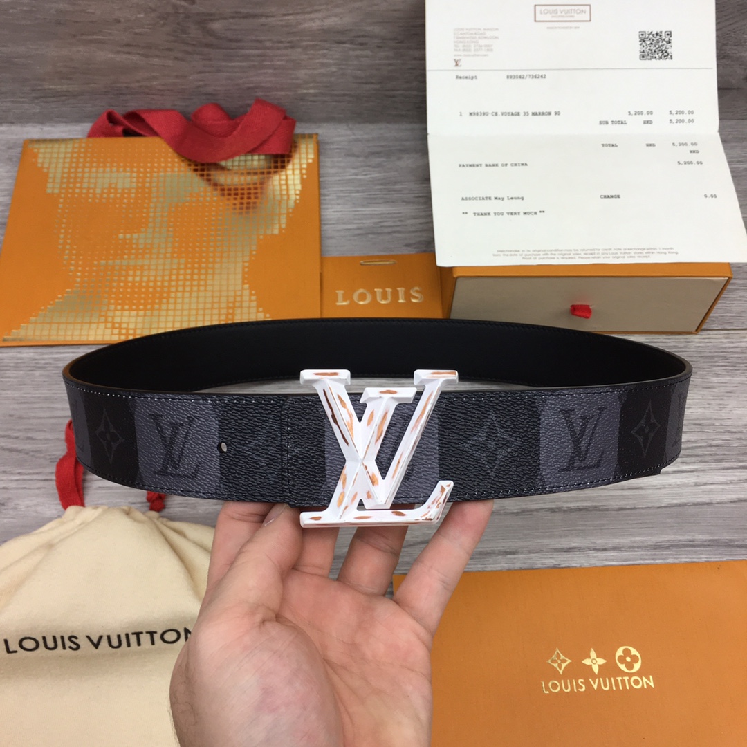 Louis Vuitton Squared LV 40mm Belt - PerfectKickZ