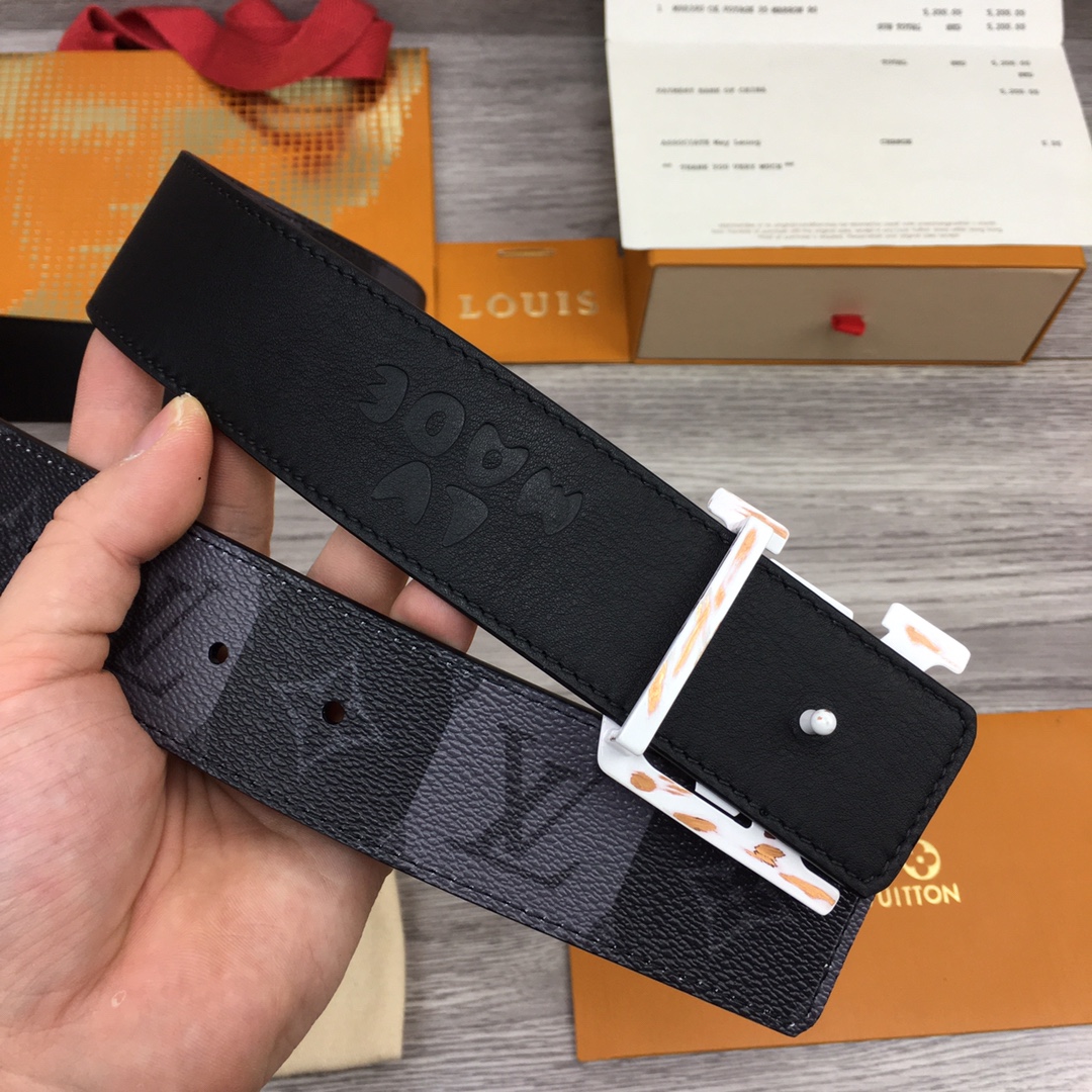 Louis Vuitton Squared LV 40mm Belt - PerfectKickZ