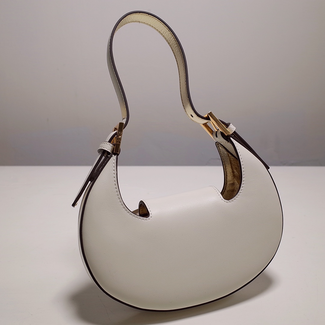 Fendi Cookie White Leather Mini Handbag（22-17.5-4.5cm） - PerfectKickZ