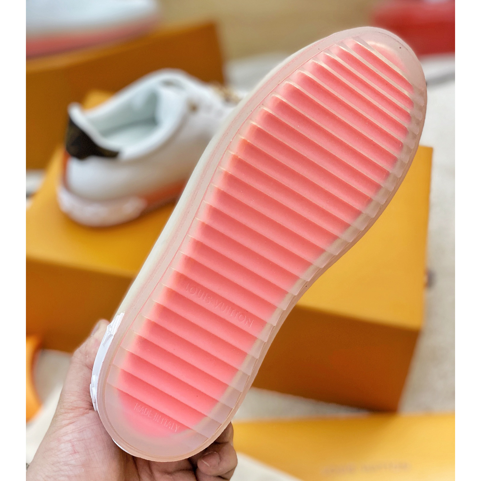 Louis Vuitton Logo Transparent Sole Sneaker  - PerfectKickZ
