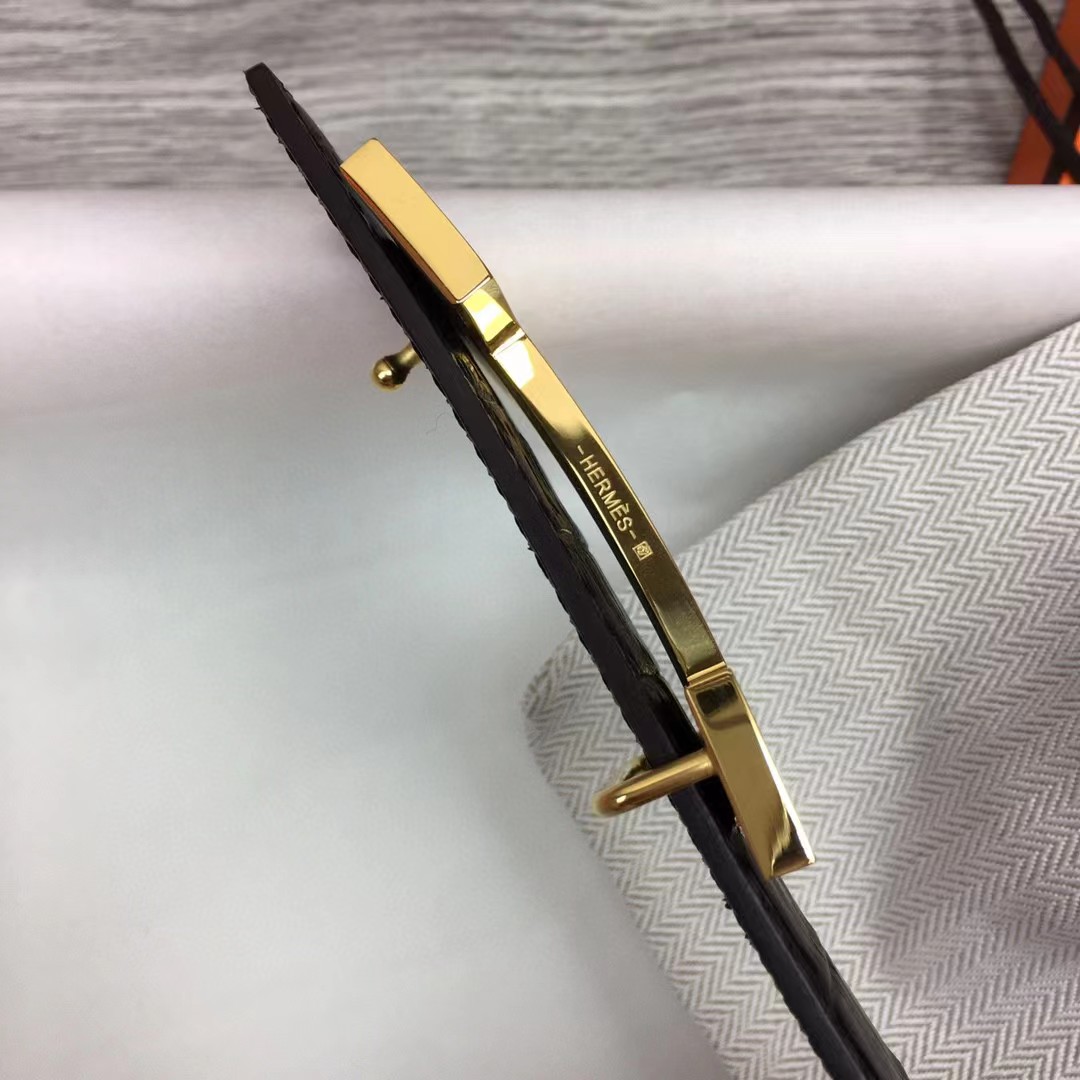 Hermes Black Leather Belt - PerfectKickZ