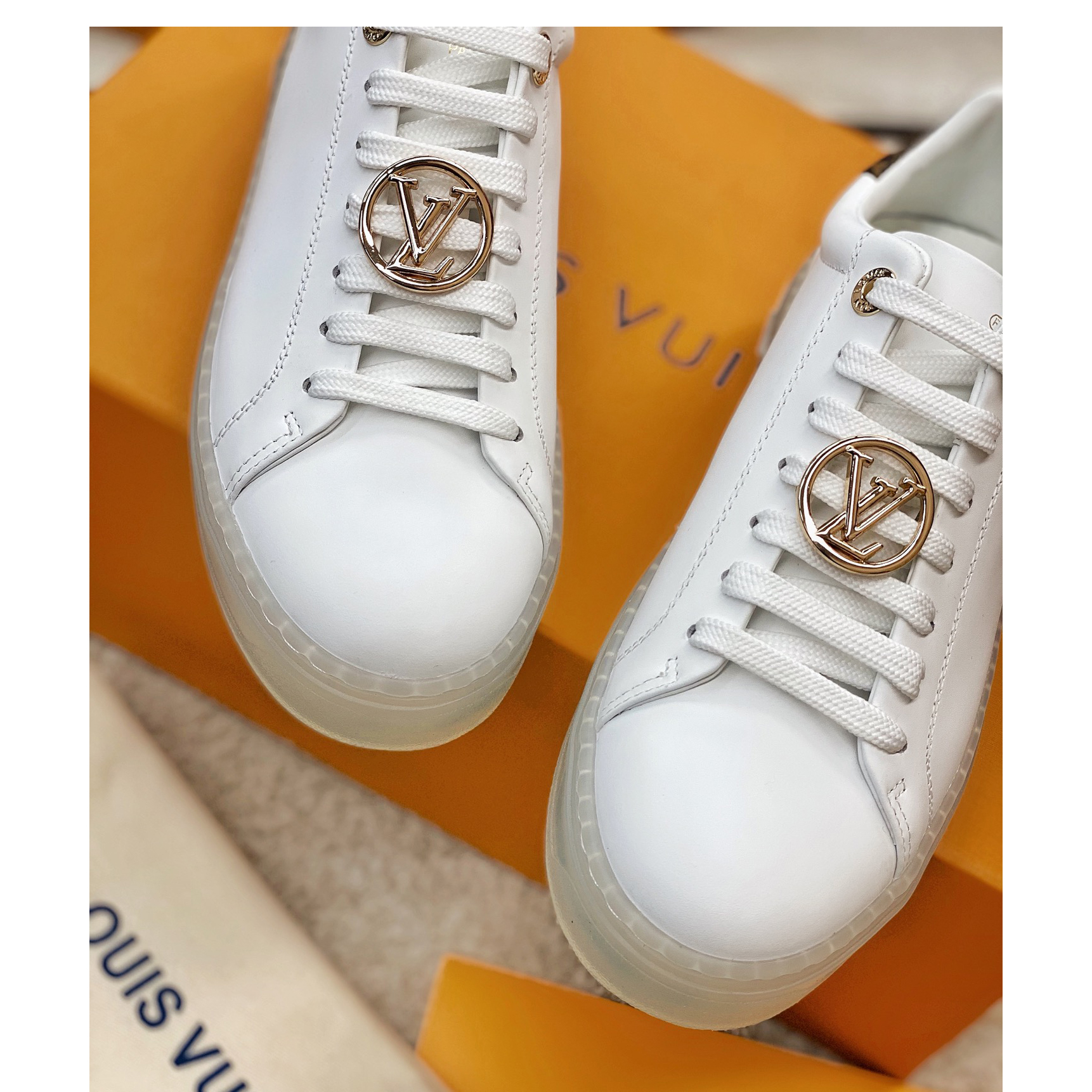 Louis Vuitton Logo Transparent Sole Sneaker  - PerfectKickZ