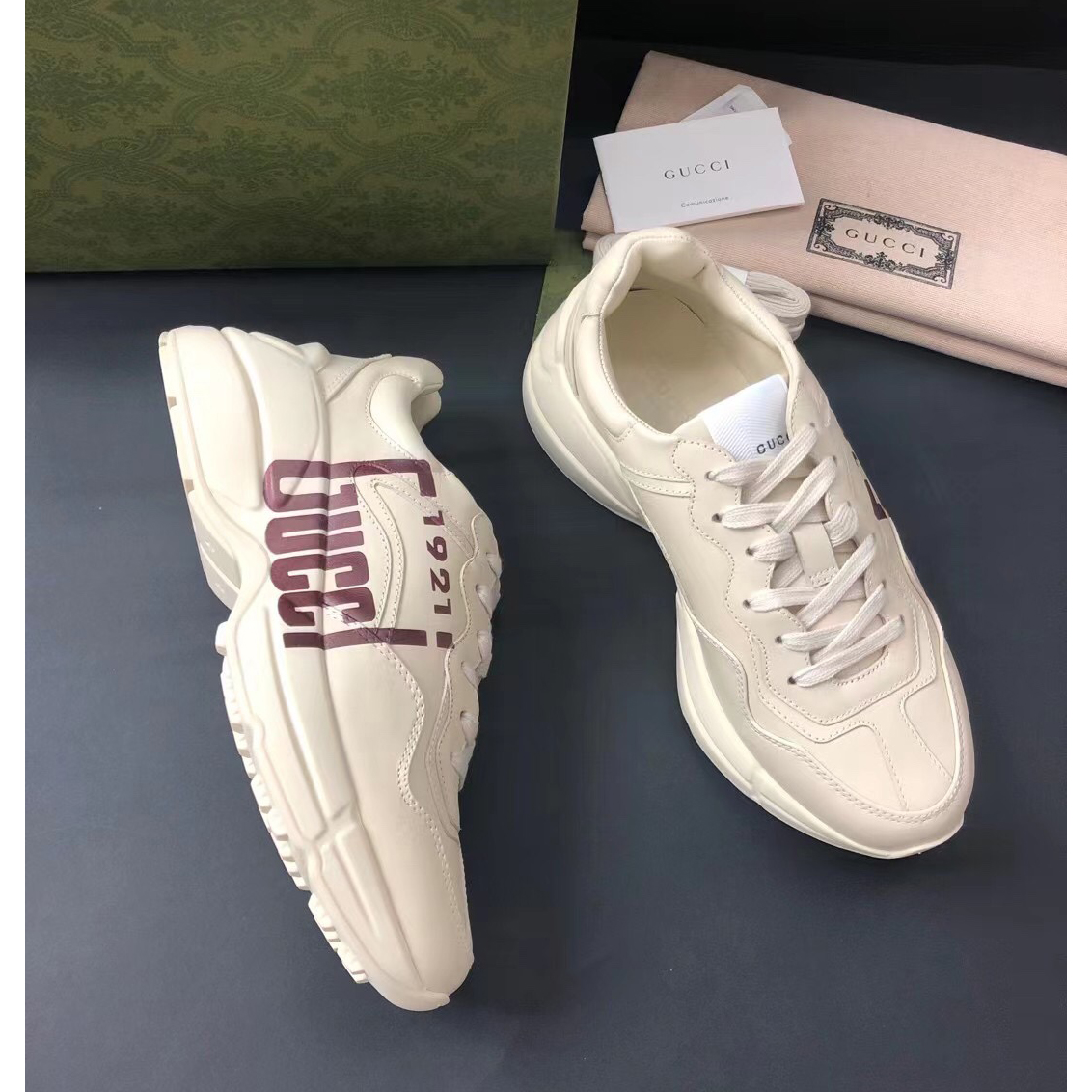 Gucci Men's Rhyton Sneaker In White - PerfectKickZ