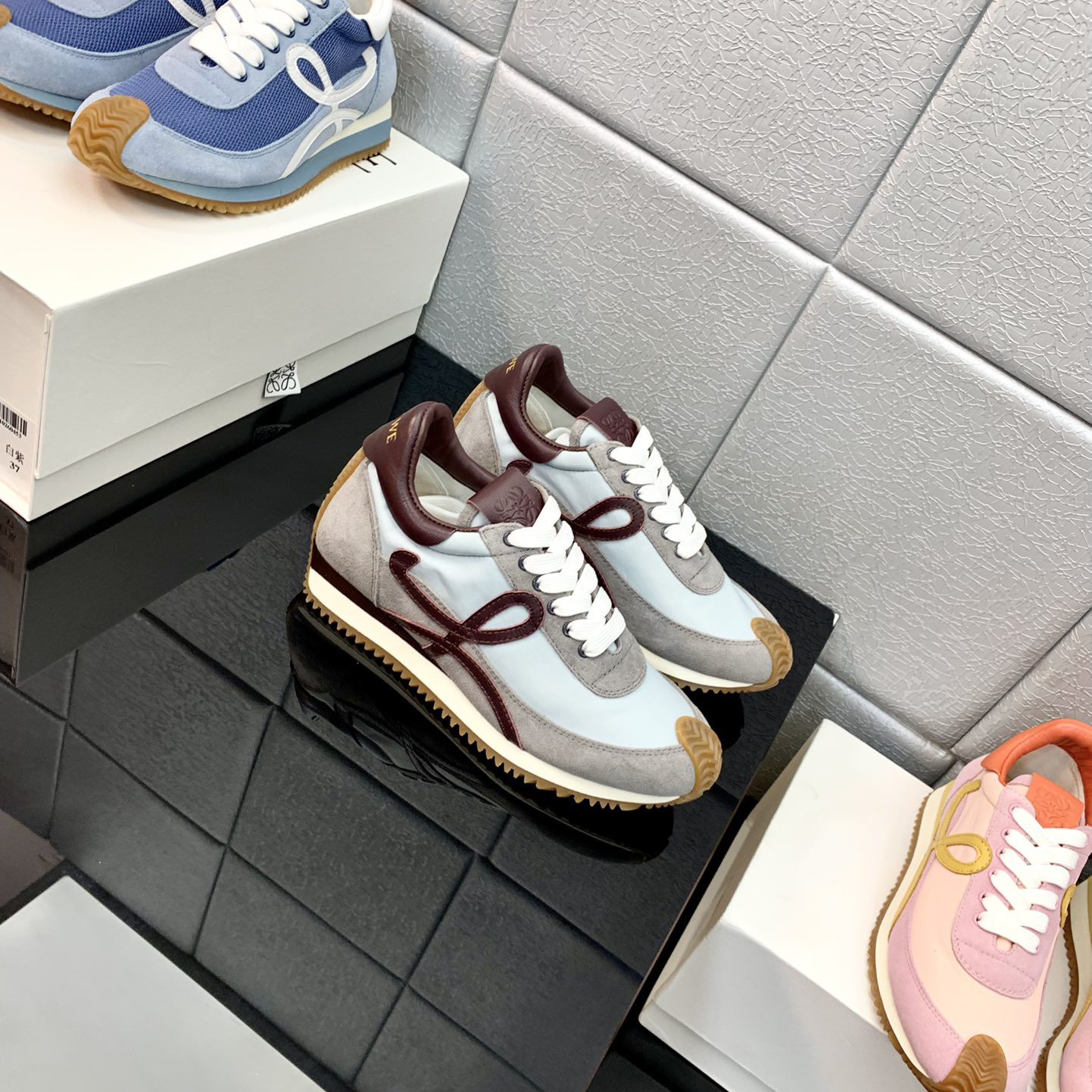 Loewe Flow Runner In Technical Mesh And Suede - PerfectKickZ