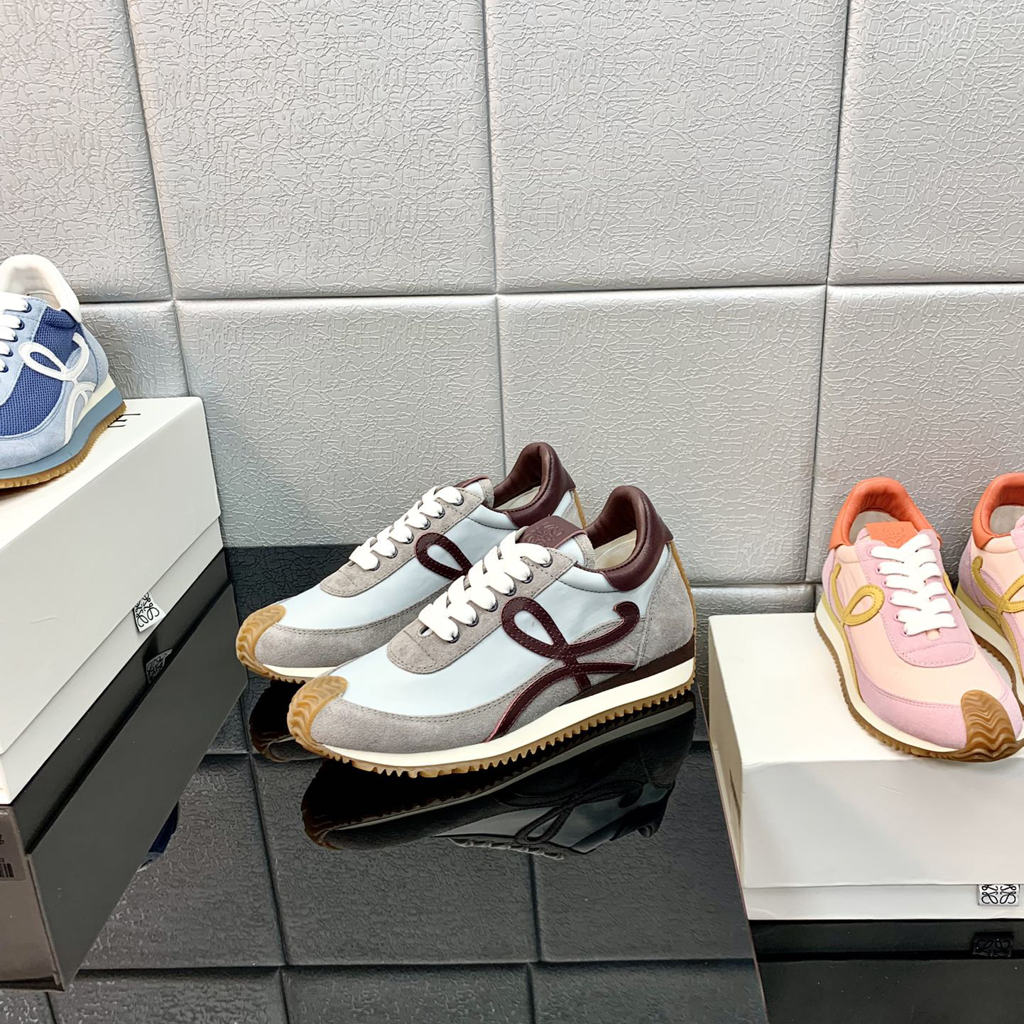Loewe Flow Runner In Technical Mesh And Suede - 