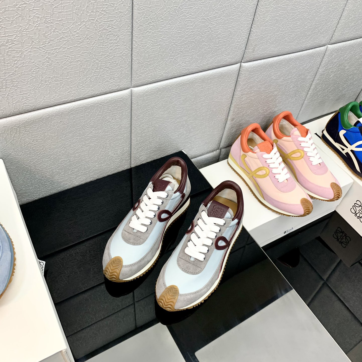 Loewe Flow Runner In Technical Mesh And Suede - 