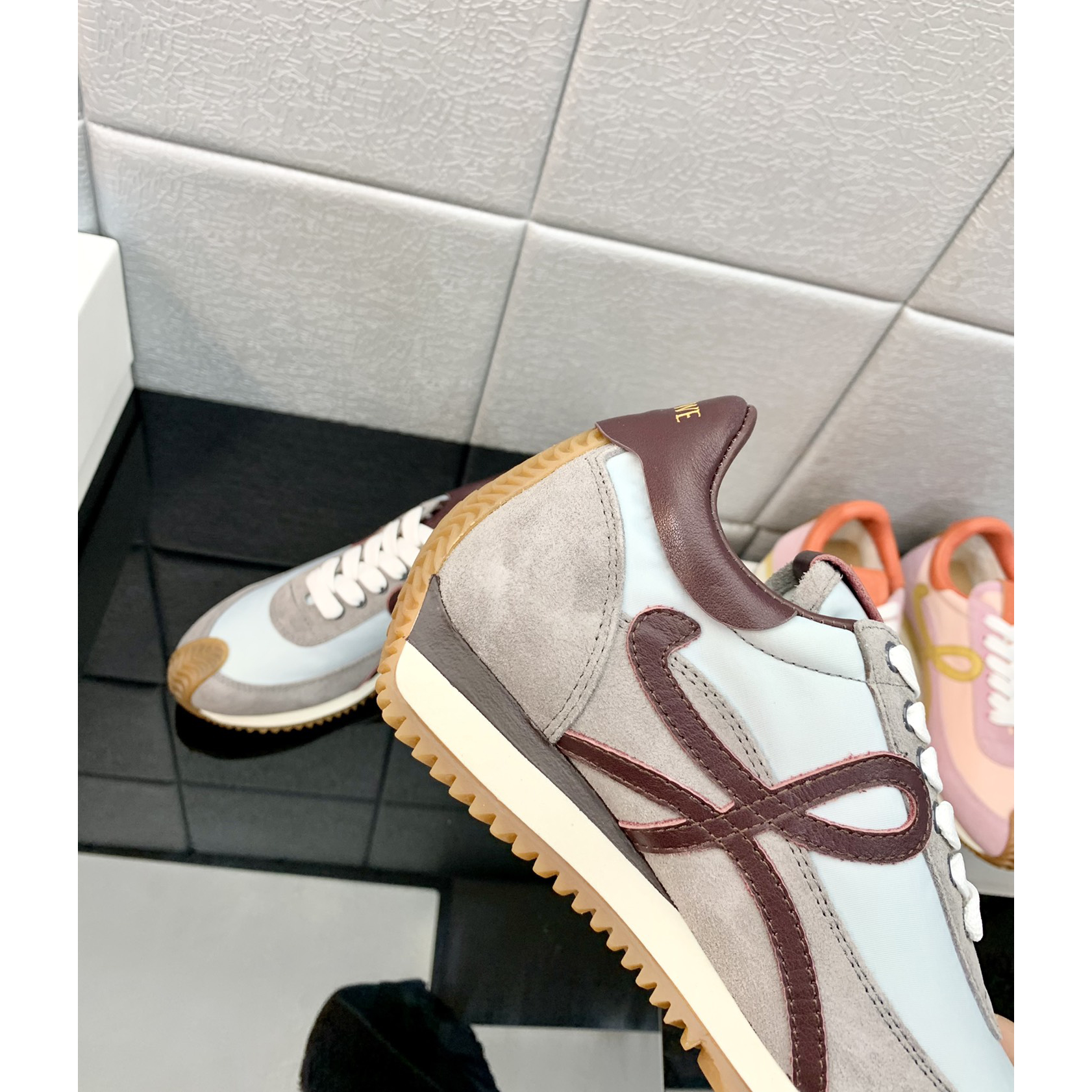 Loewe Flow Runner In Technical Mesh And Suede - 