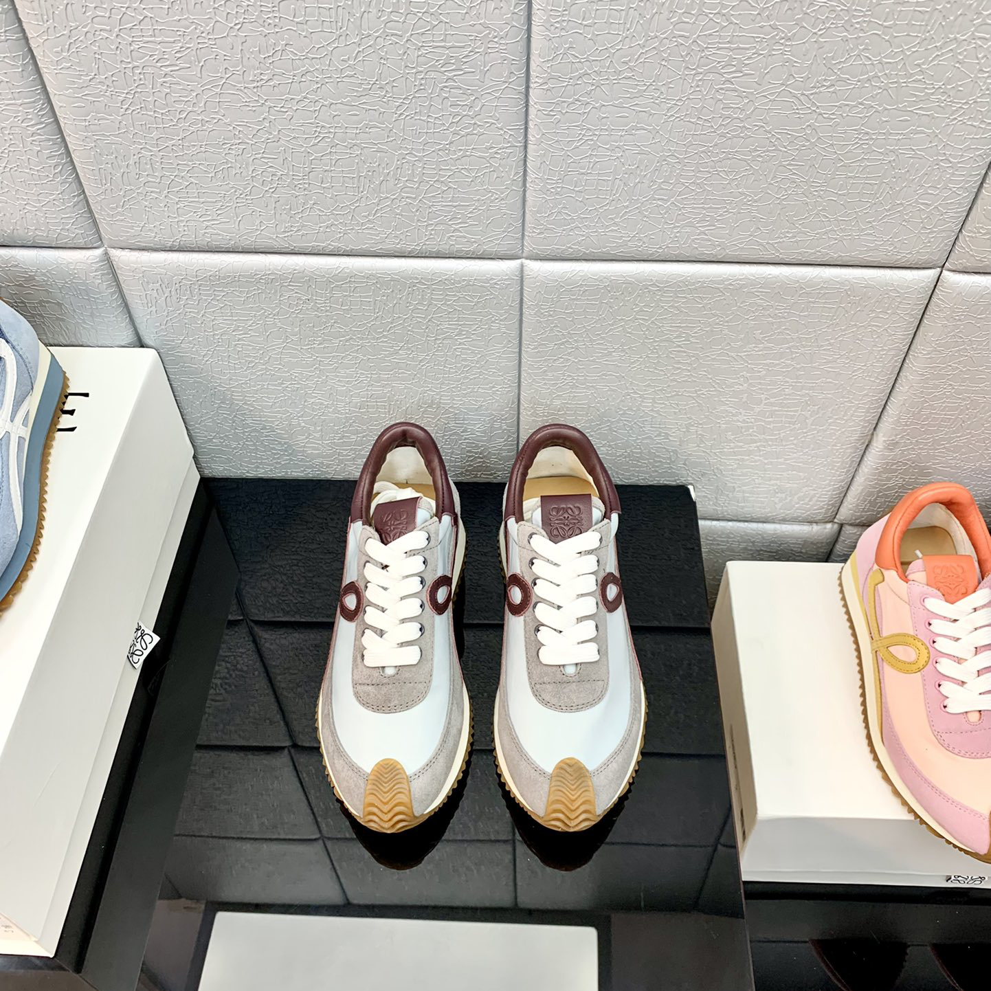 Loewe Flow Runner In Technical Mesh And Suede - 