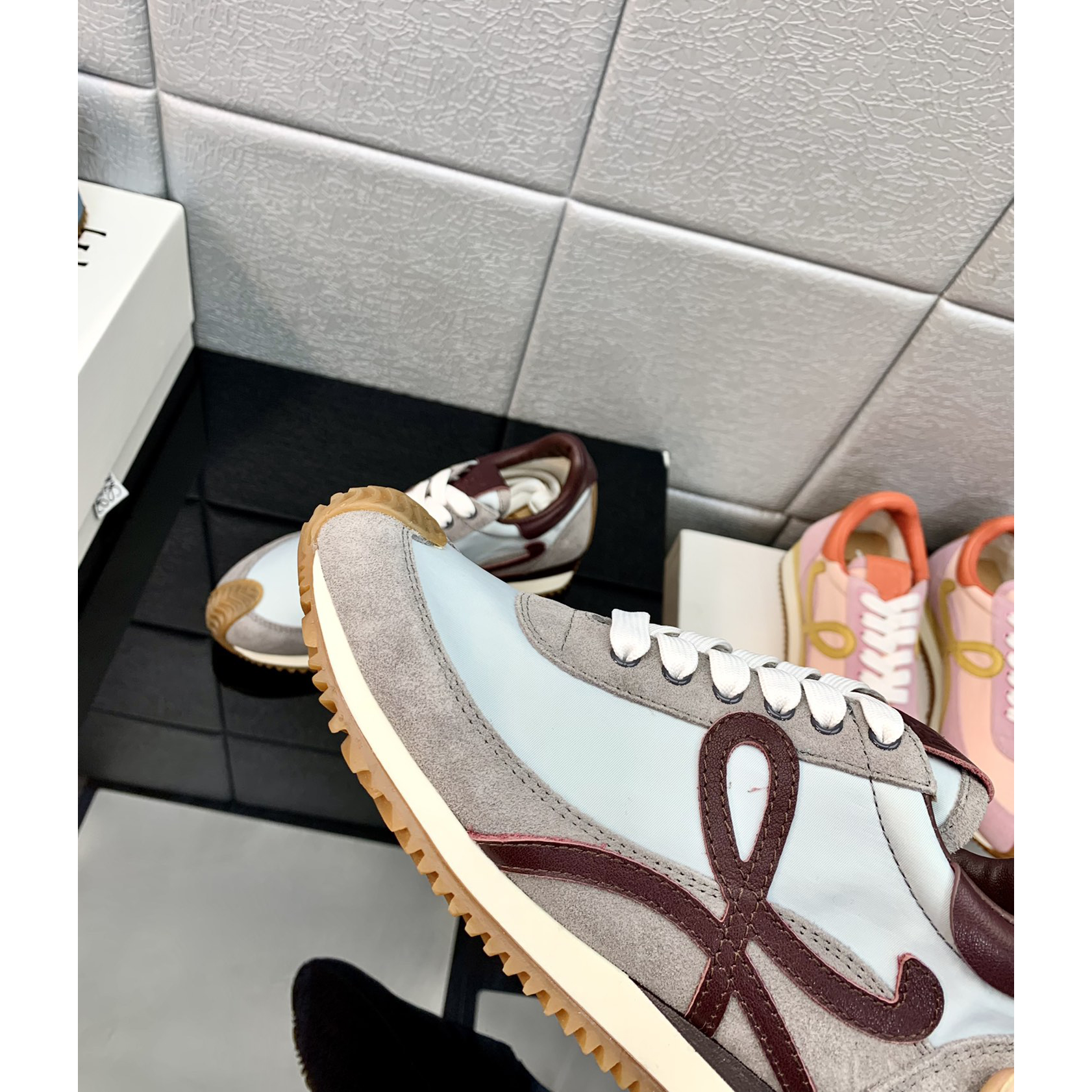 Loewe Flow Runner In Technical Mesh And Suede - 
