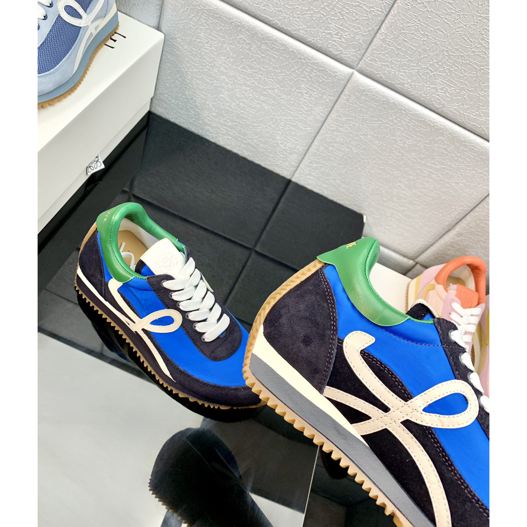 Loewe Flow Runner In Technical Mesh And Suede - PerfectKickZ