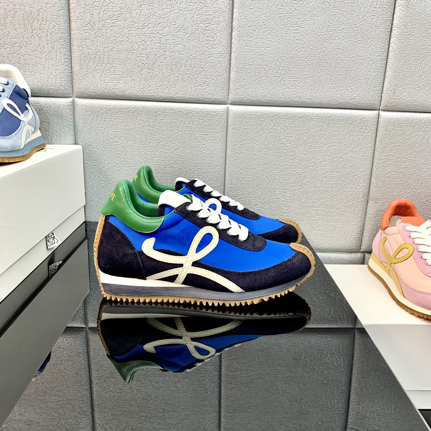 Loewe Flow Runner In Technical Mesh And Suede - PerfectKickZ