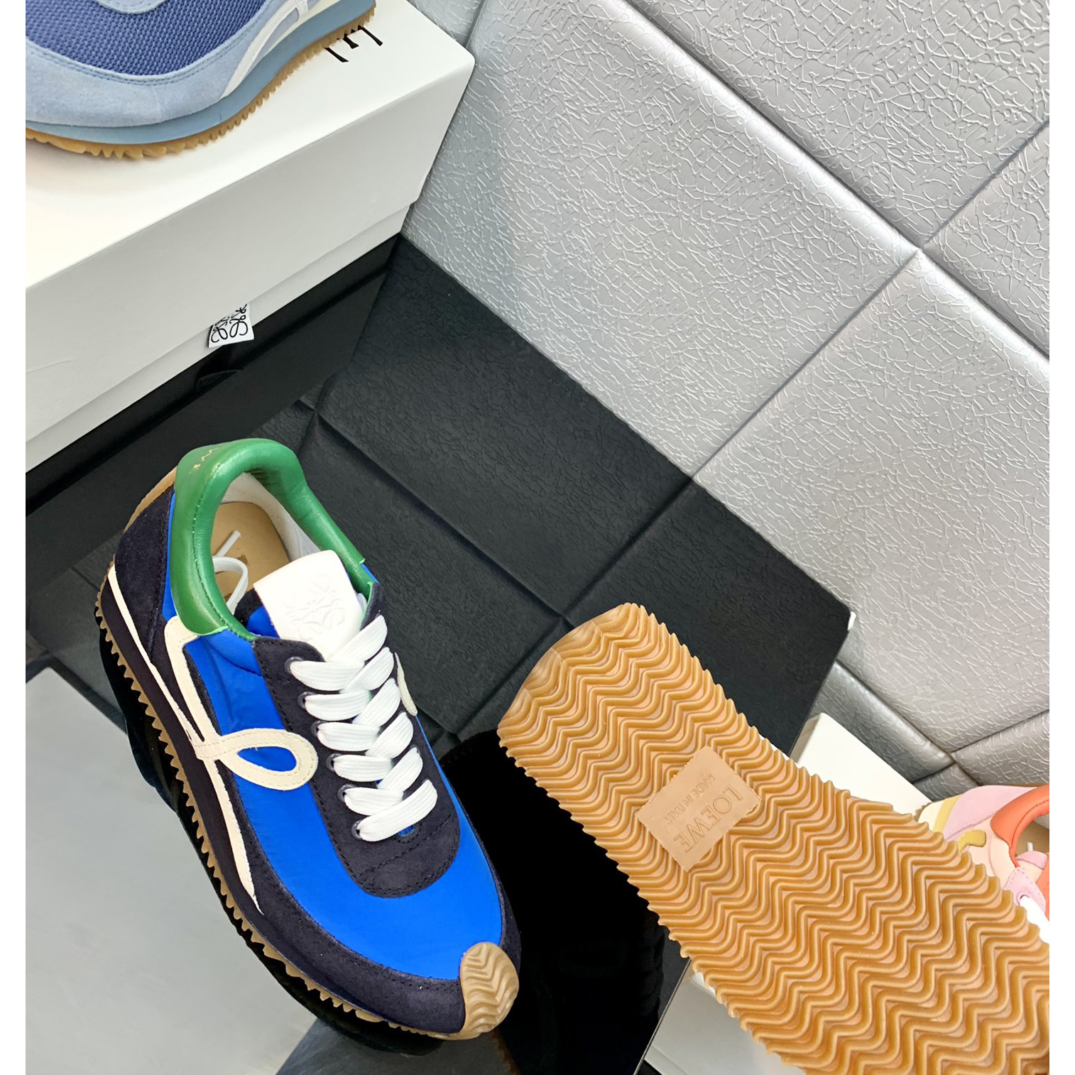 Loewe Flow Runner In Technical Mesh And Suede - PerfectKickZ