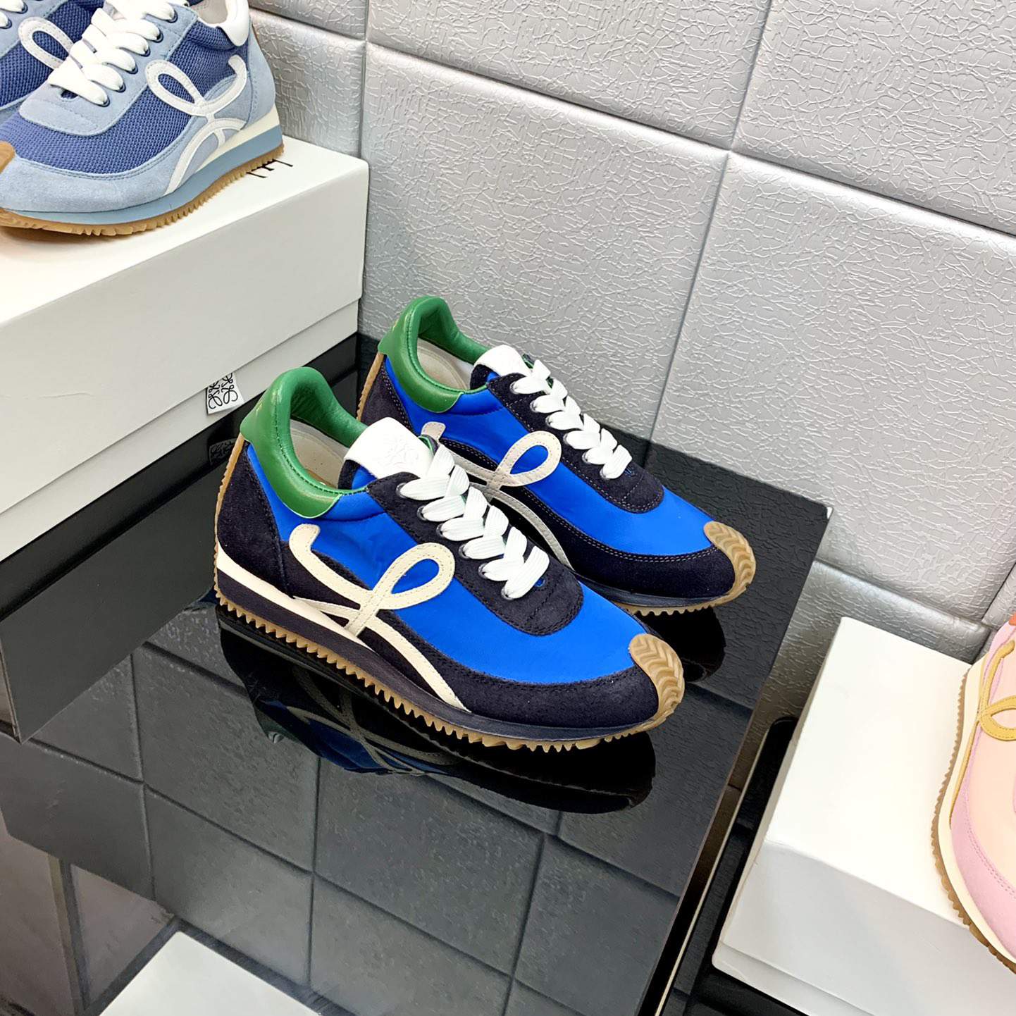 Loewe Flow Runner In Technical Mesh And Suede - PerfectKickZ