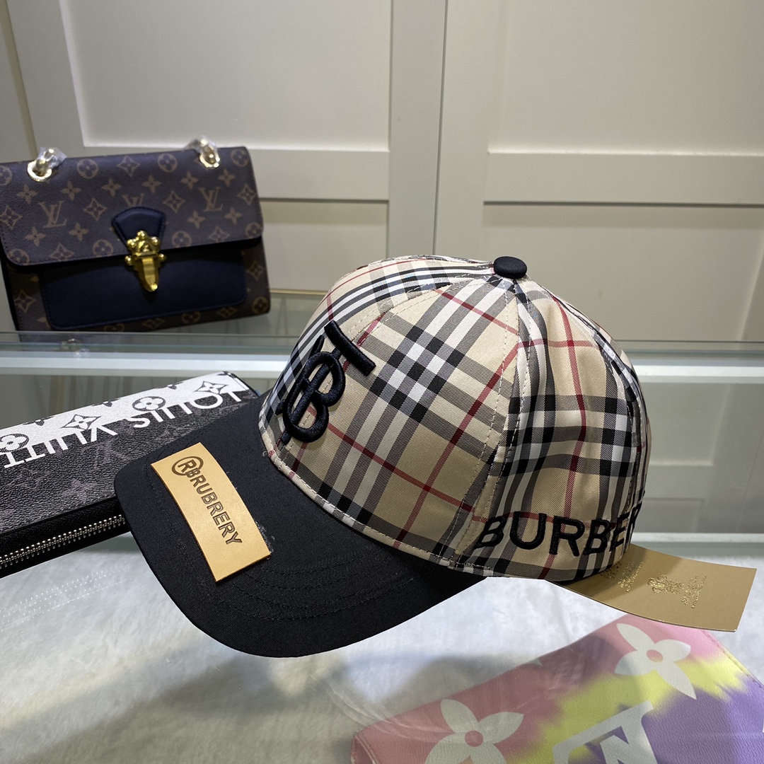 Burberry Monogram Motif Icon Stripe Baseball Cap - 