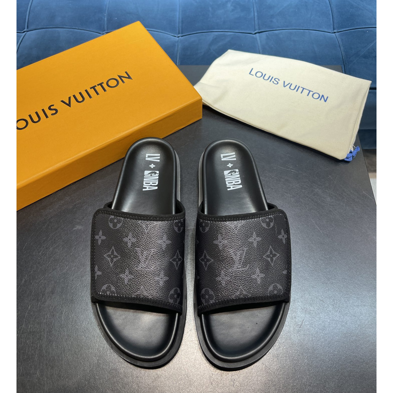 Louis Vuitton x NBA Monogram Slipper - PerfectKickZ