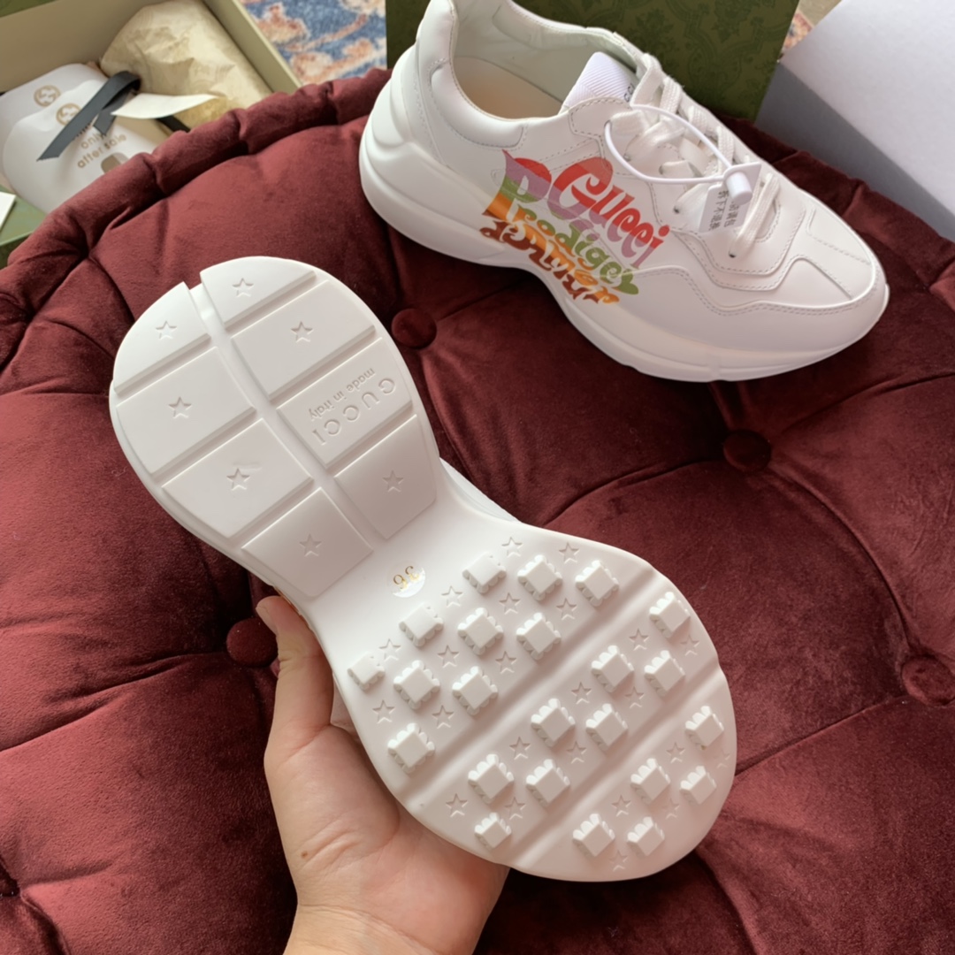 Gucci Men's Rhyton Sneaker In White - PerfectKickZ