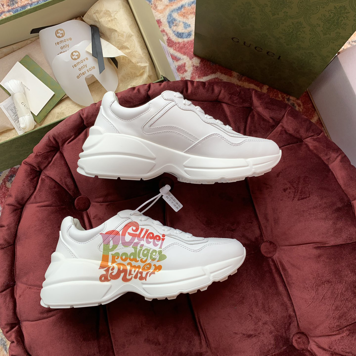 Gucci Men's Rhyton Sneaker In White - PerfectKickZ
