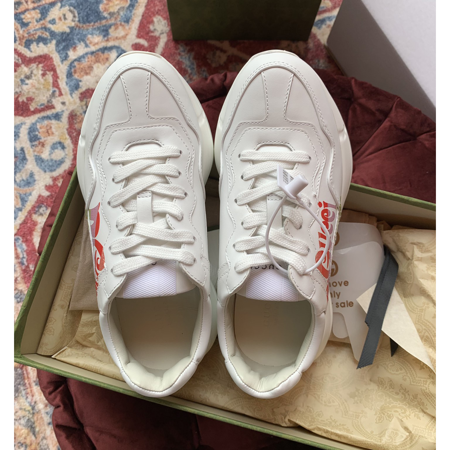 Gucci Men's Rhyton Sneaker In White - PerfectKickZ