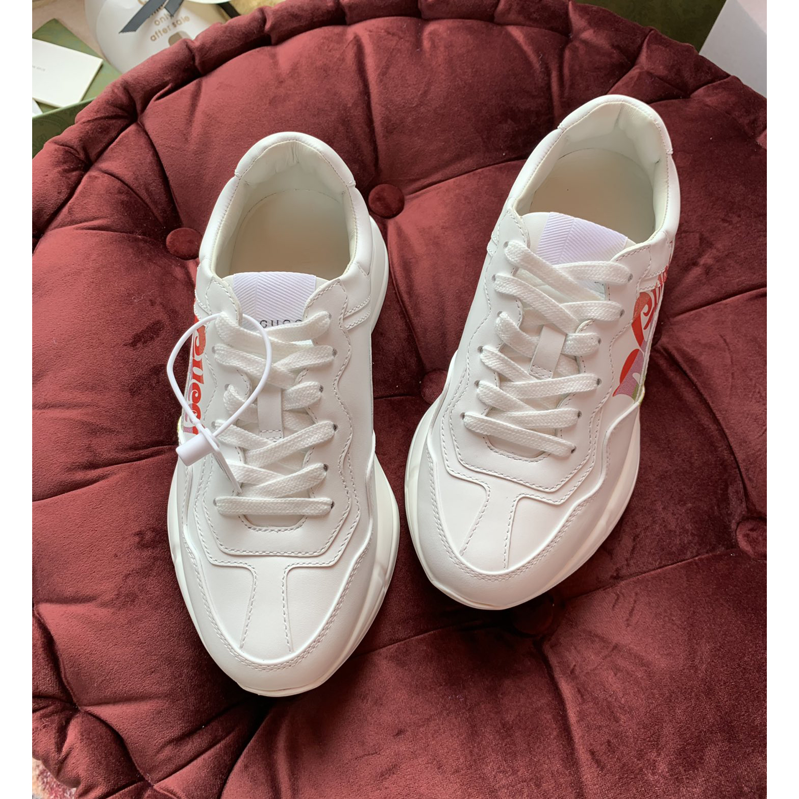 Gucci Men's Rhyton Sneaker In White - PerfectKickZ