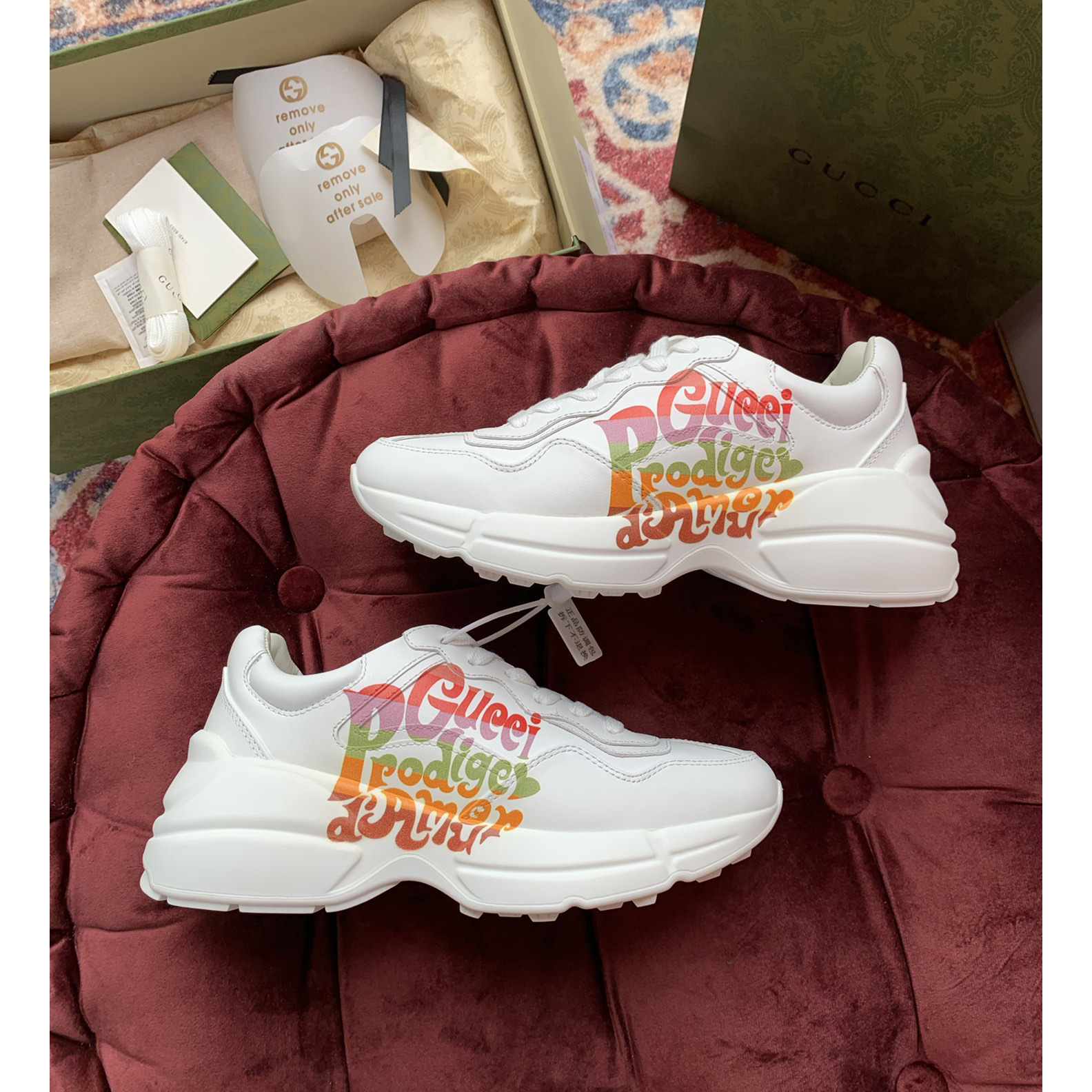 Gucci Men's Rhyton Sneaker In White - PerfectKickZ