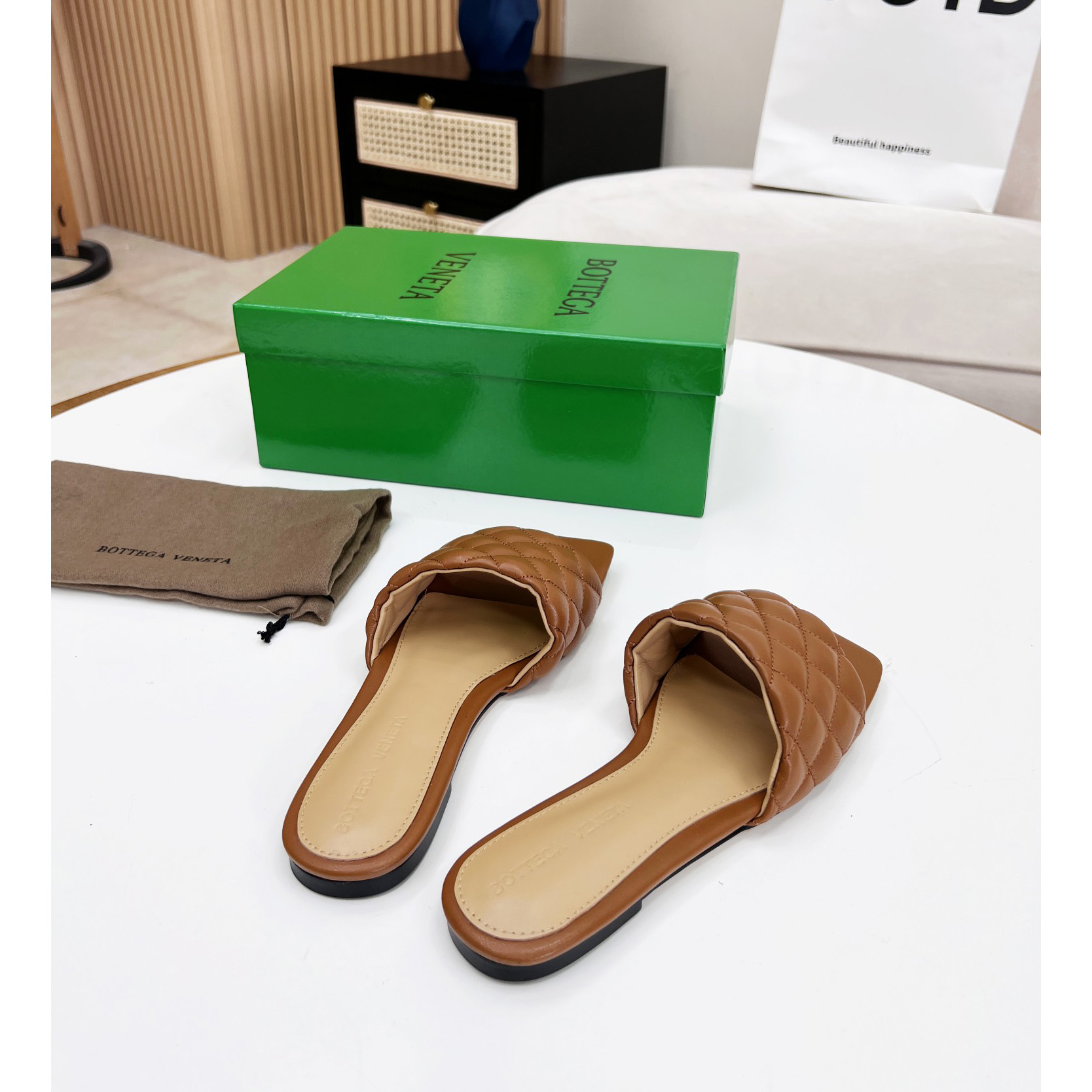 Bottega Veneta Padded Leather Sandals - PerfectKickZ
