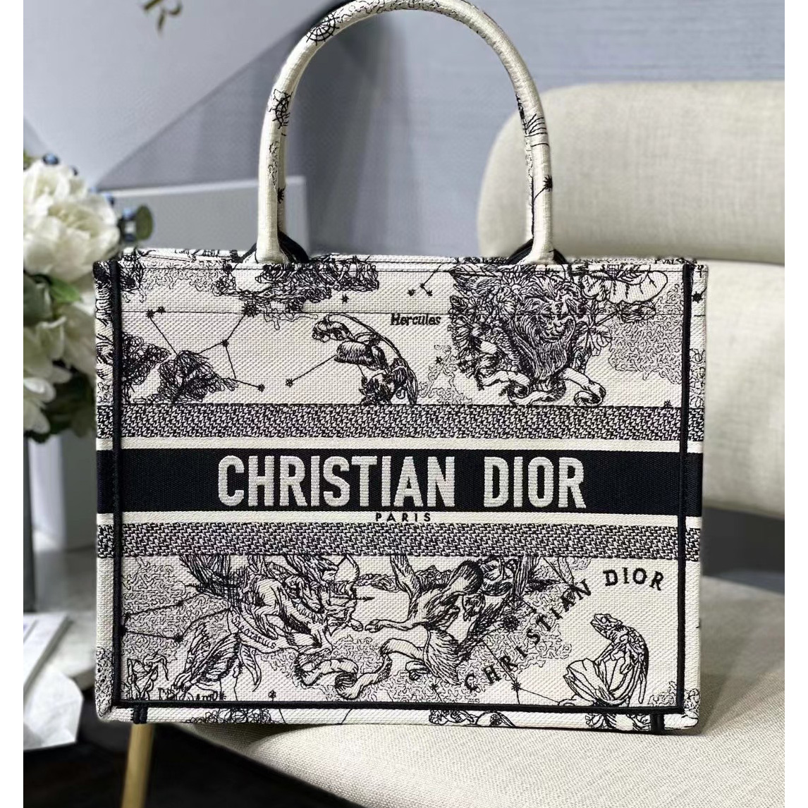 Dior Oblique Embroidered Book Tote（36.5-28-17.5CM） - PerfectKickZ