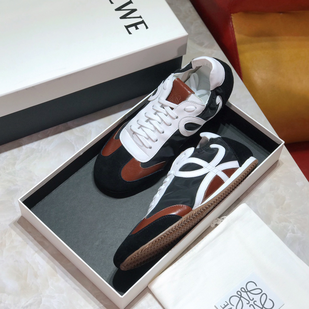 Loewe Ballet Runner In Nylon And Calfskin - 