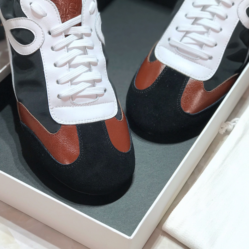 Loewe Ballet Runner In Nylon And Calfskin - 