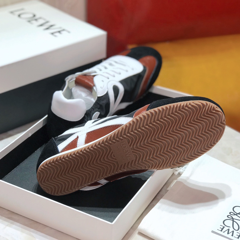 Loewe Ballet Runner In Nylon And Calfskin - 